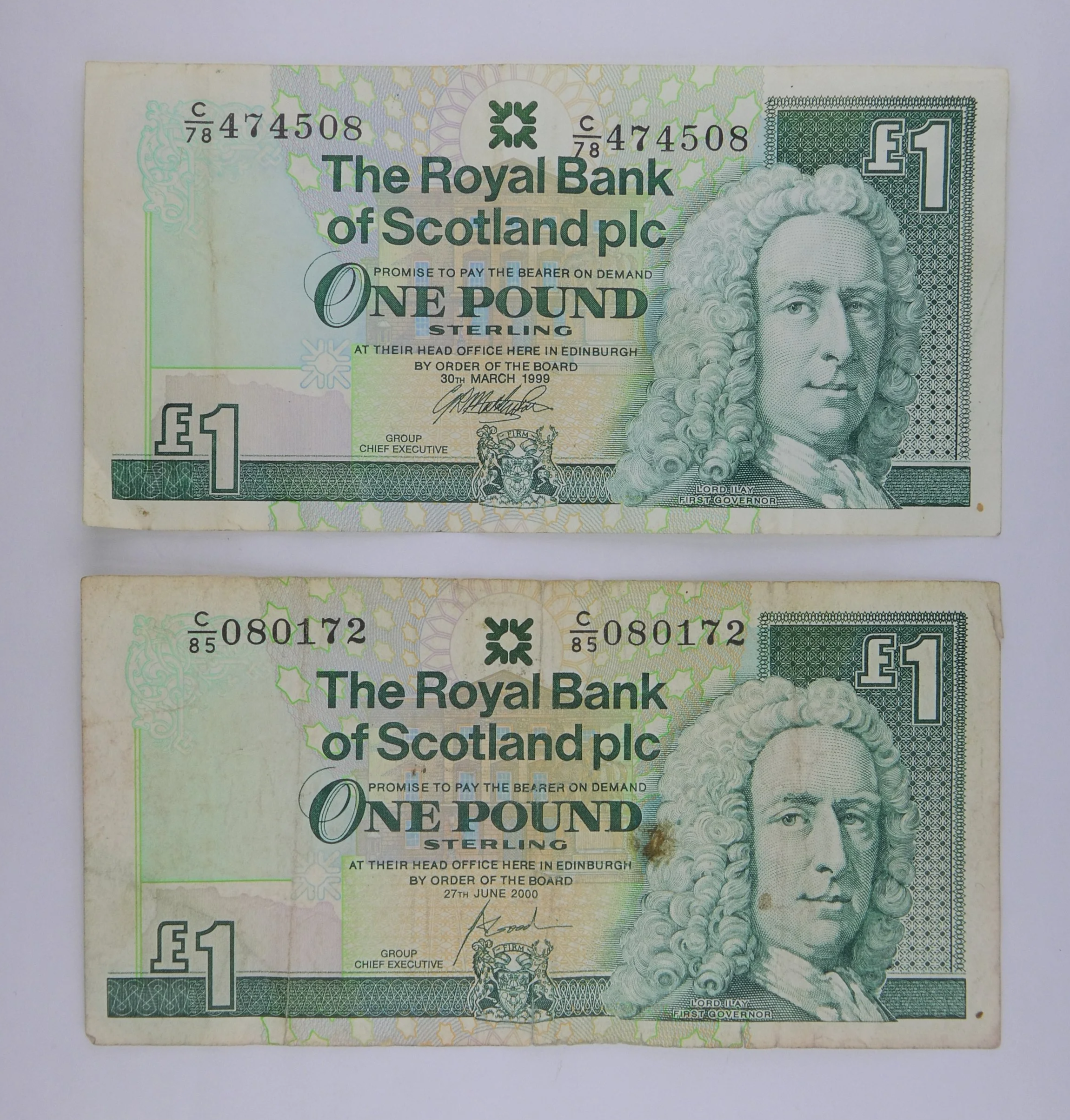 Royal Bank of Scotland One Pound Notes front