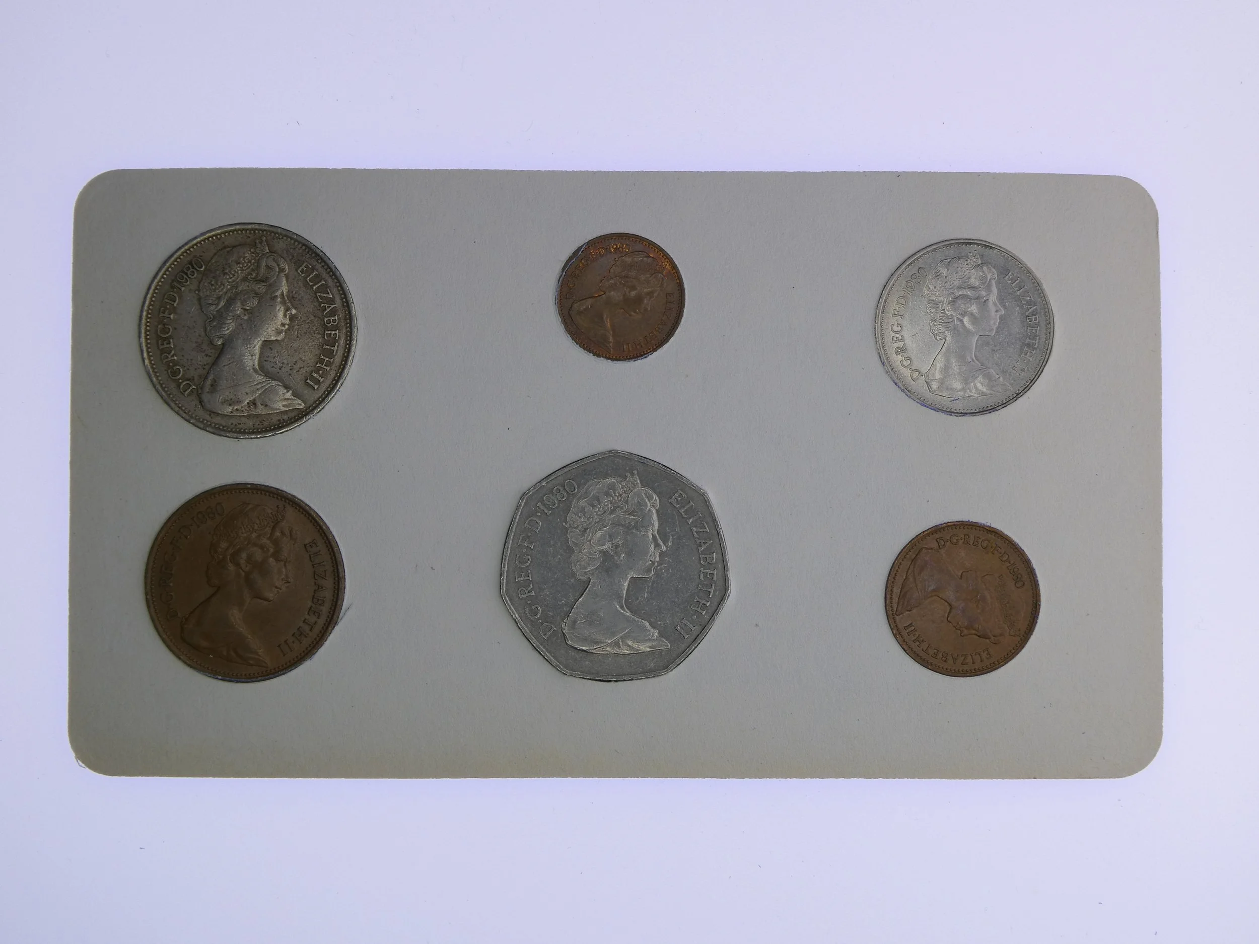 Annual Card Coin Collection 1980 rear