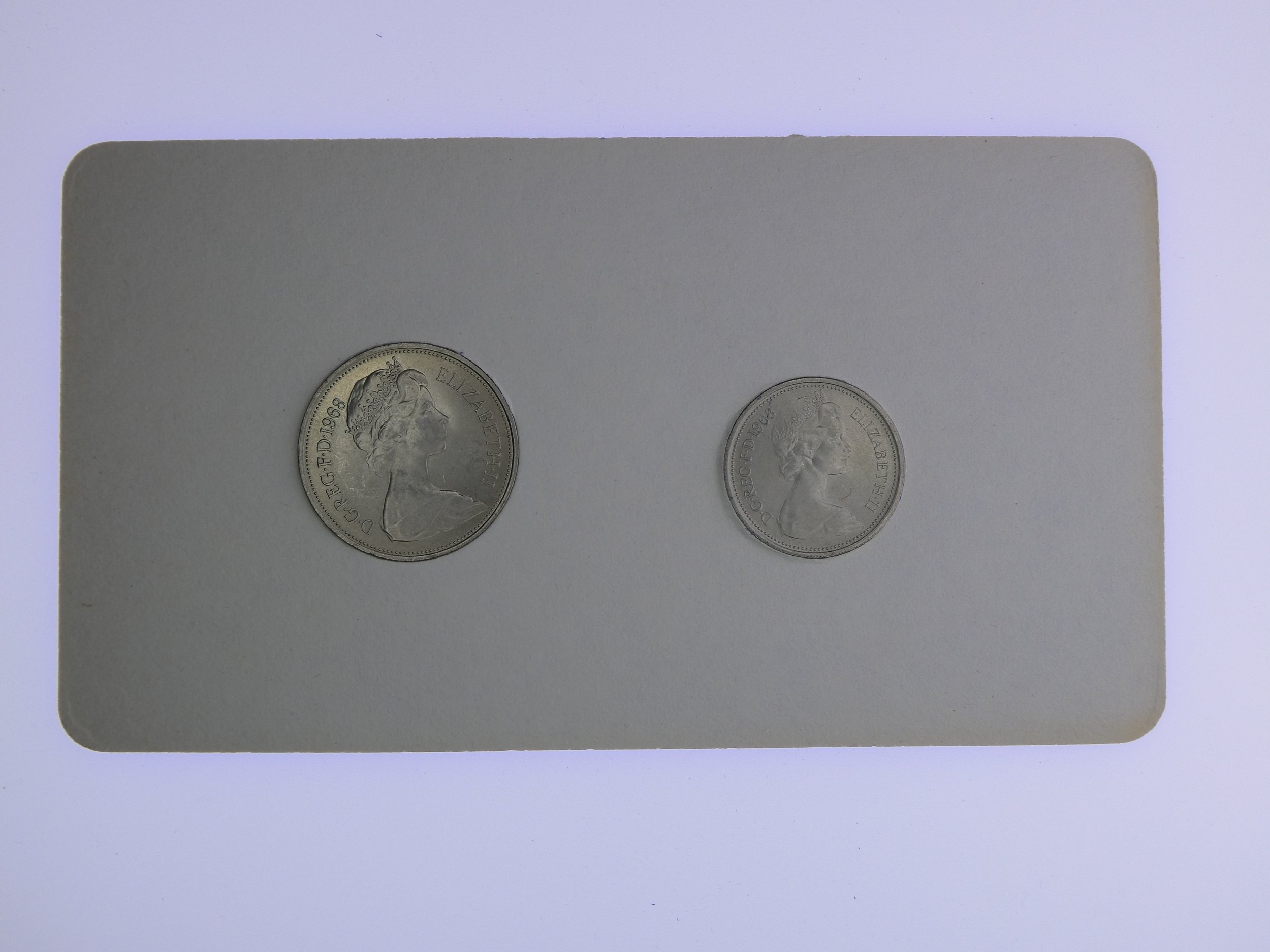 Annual Card Coin Collection 1968 rear