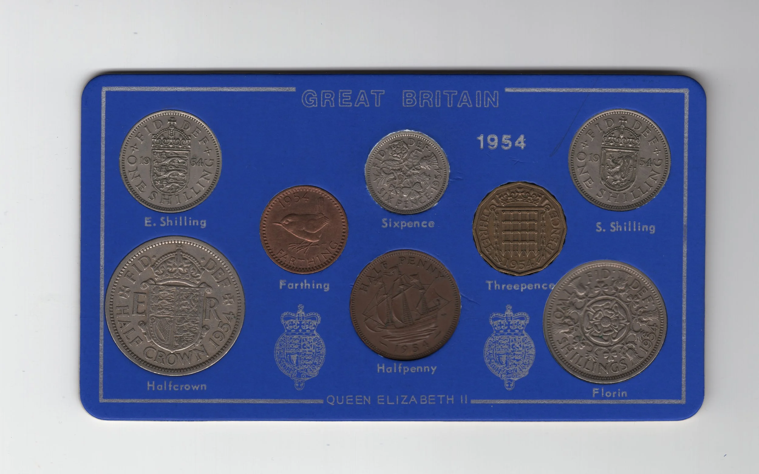 Annual Card Coin Collection 1954 front
