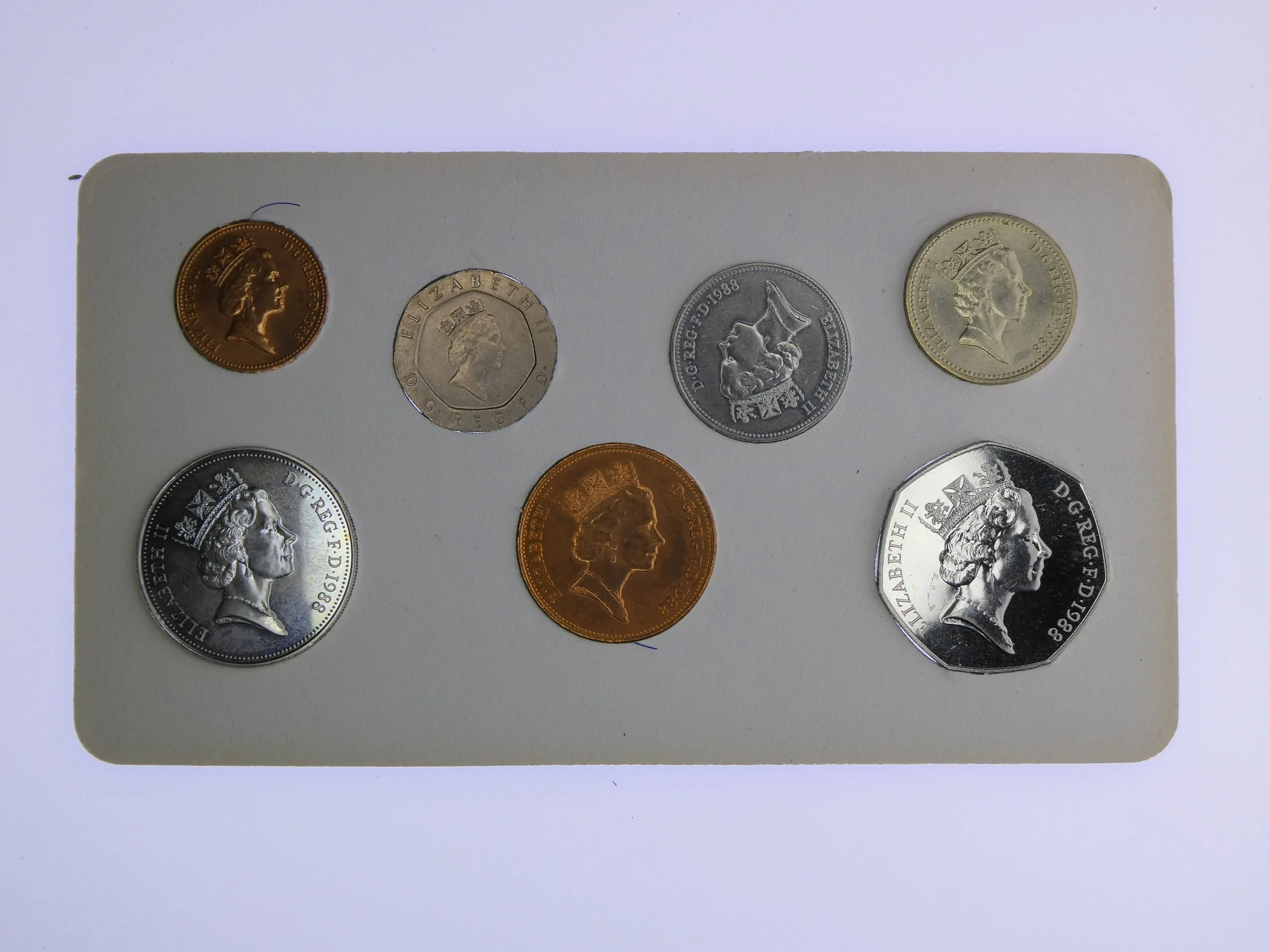 Annual Card Coin Collection 1988 rear