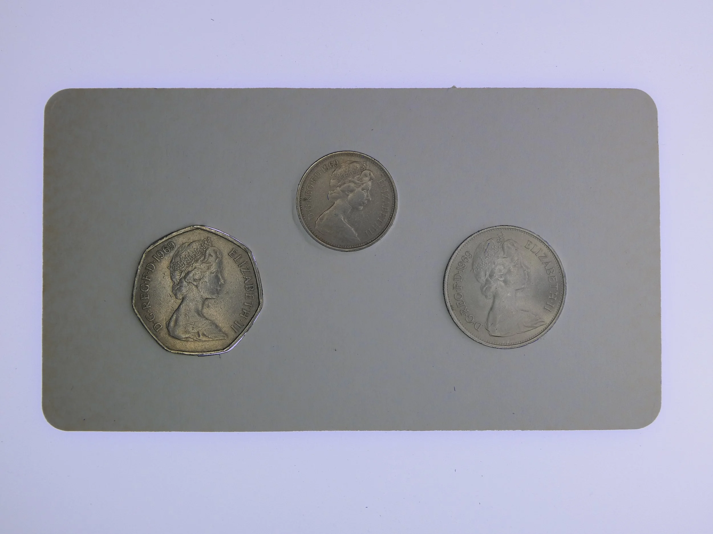 Annual Card Coin Collection 1969 rear