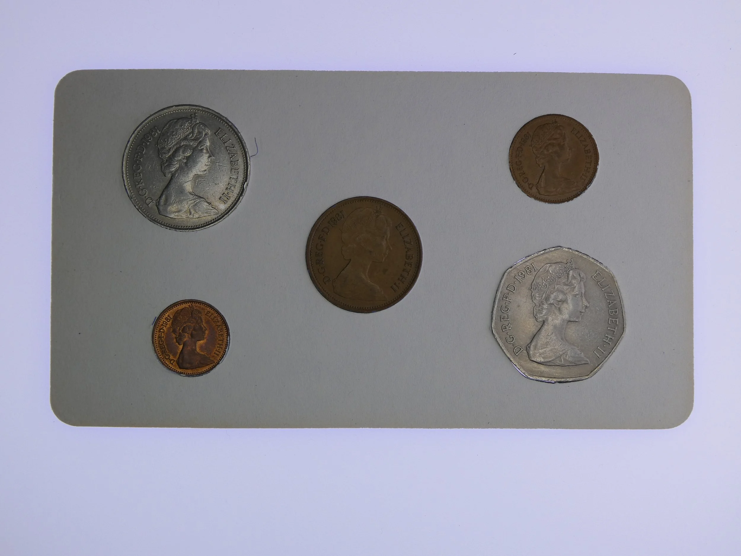 Annual Card Coin Collection 1981 rear