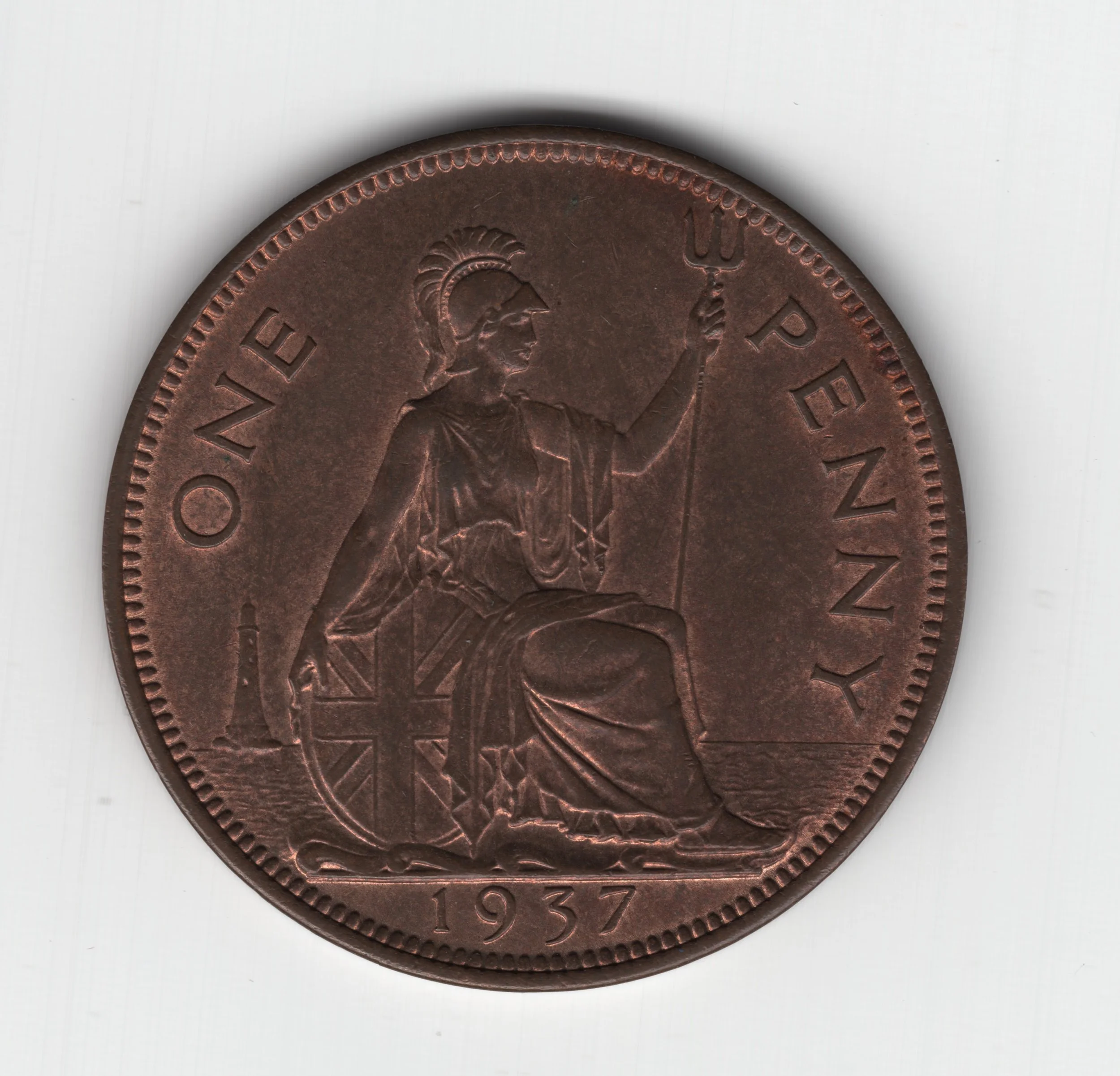 Annual Card Coin Collection 1937 penny