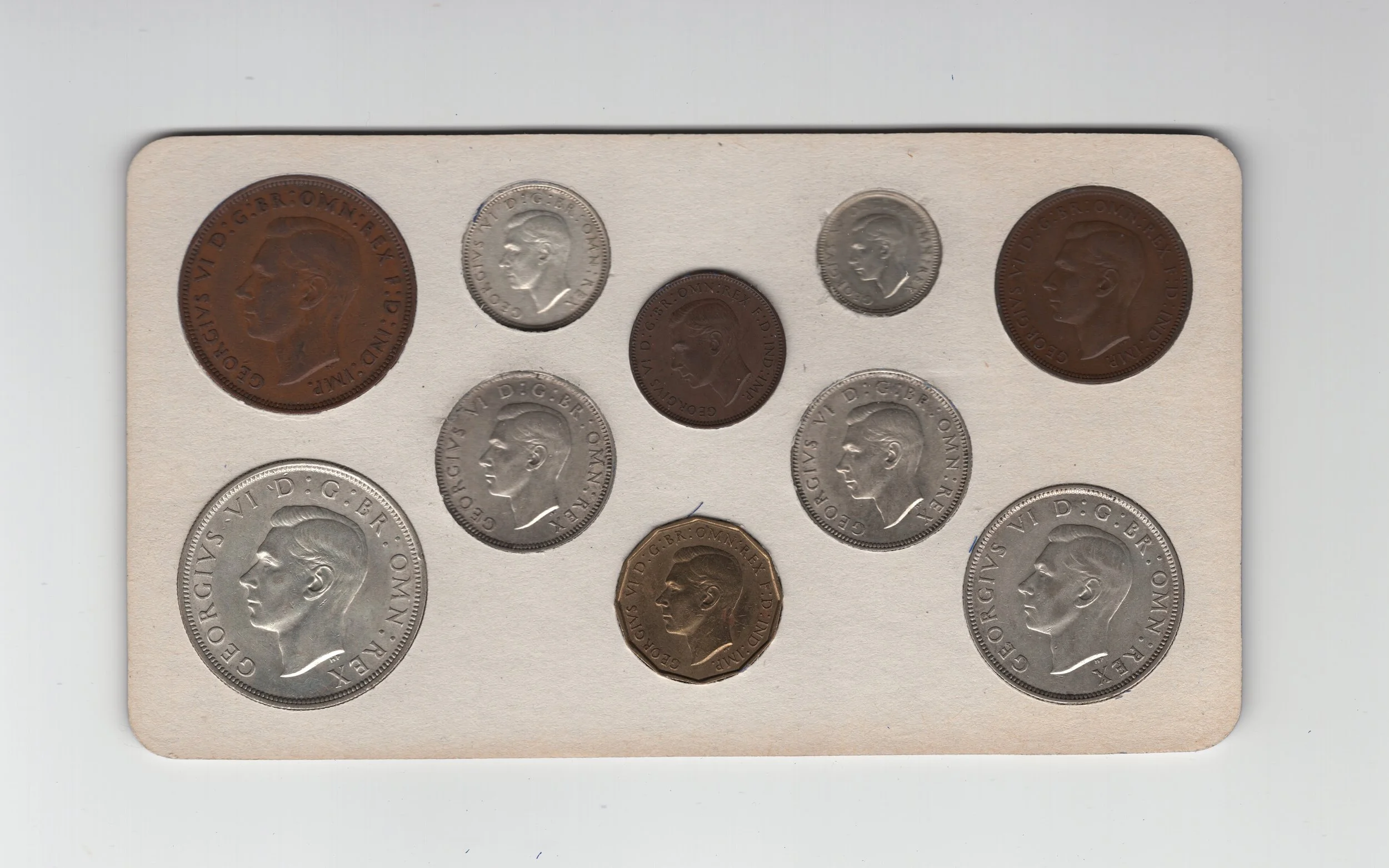Annual Card Coin Collection 1940 rear