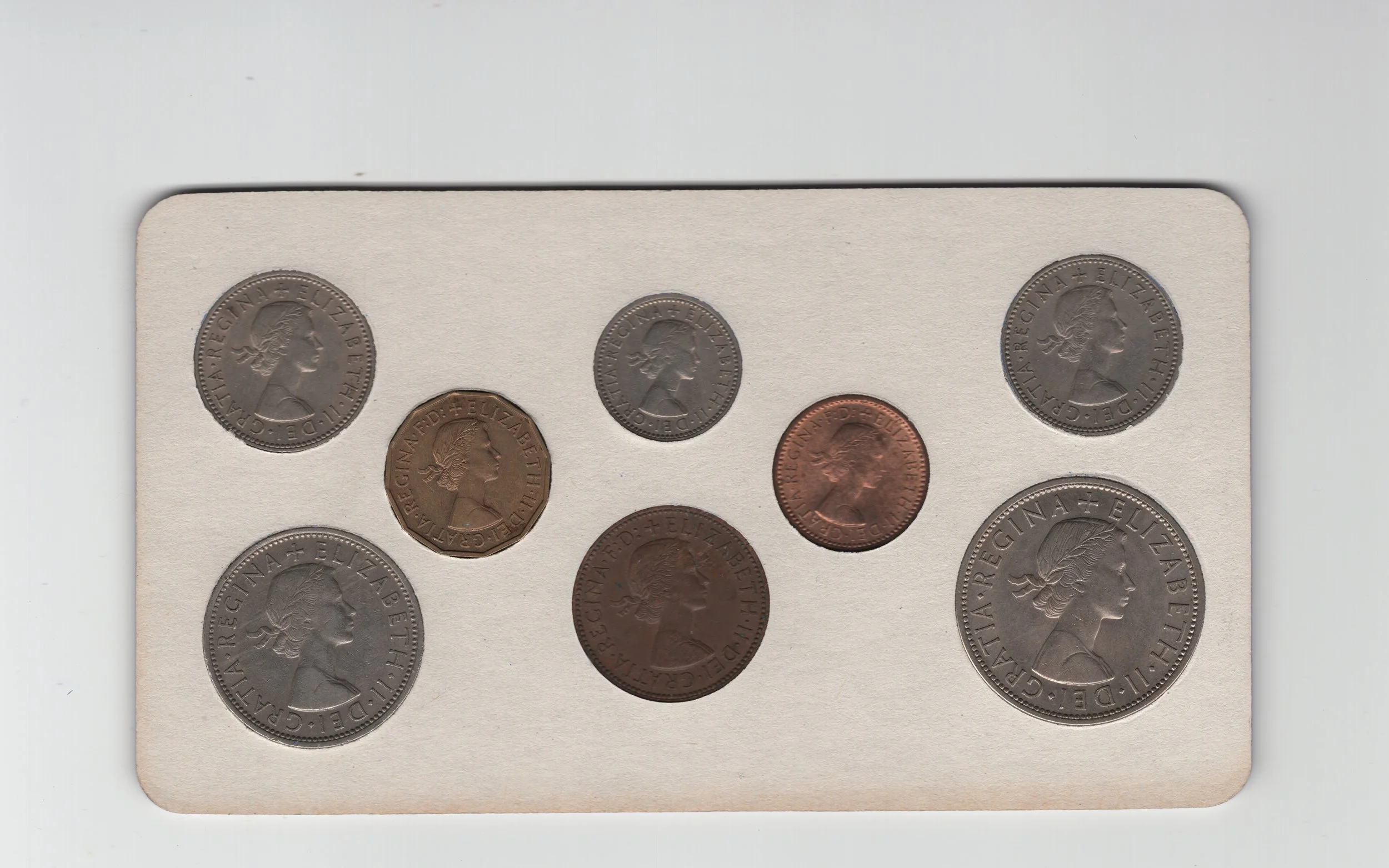 Annual Card Coin Collection 1955 rear