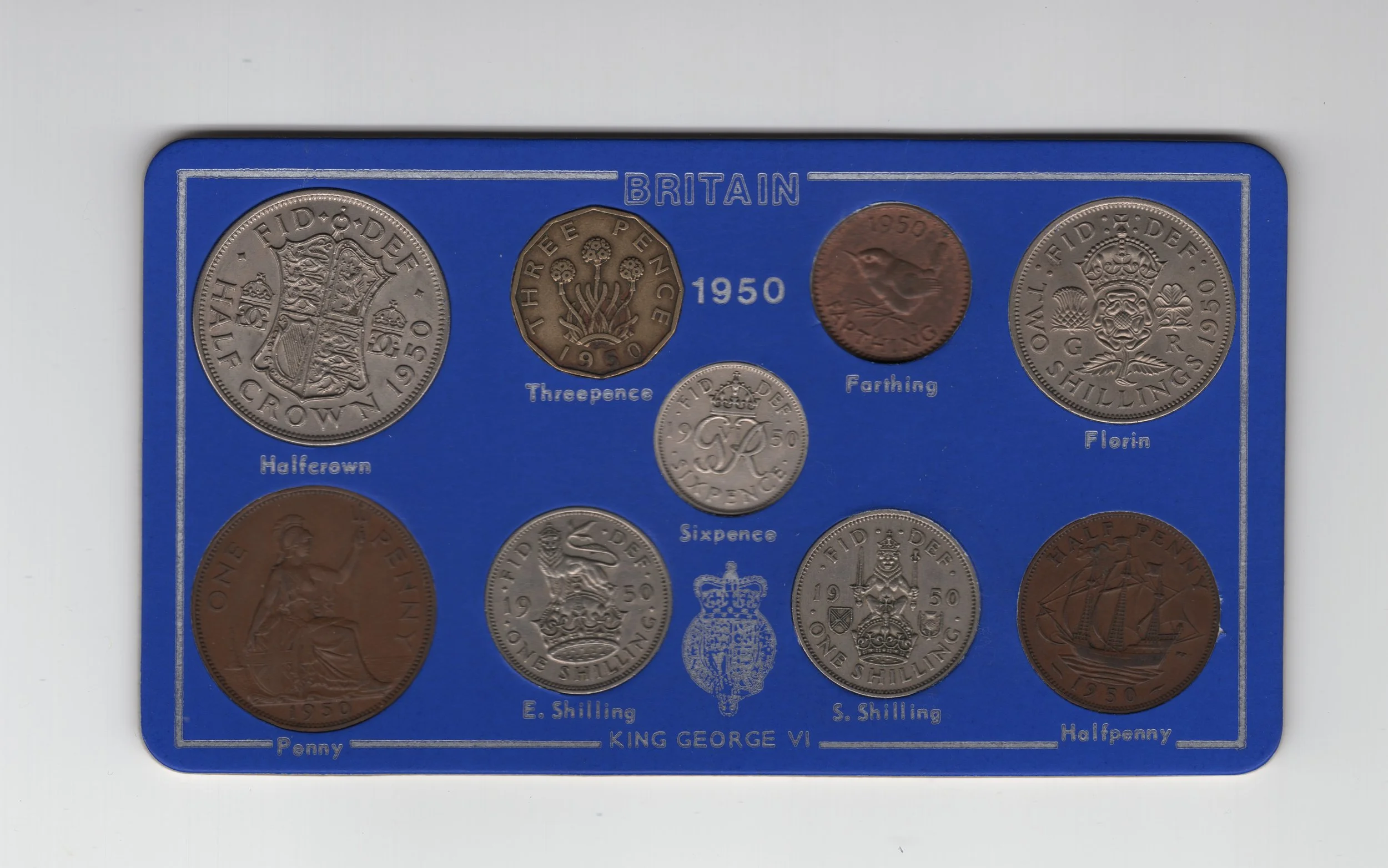 Annual Card Coin Collection 1950 front