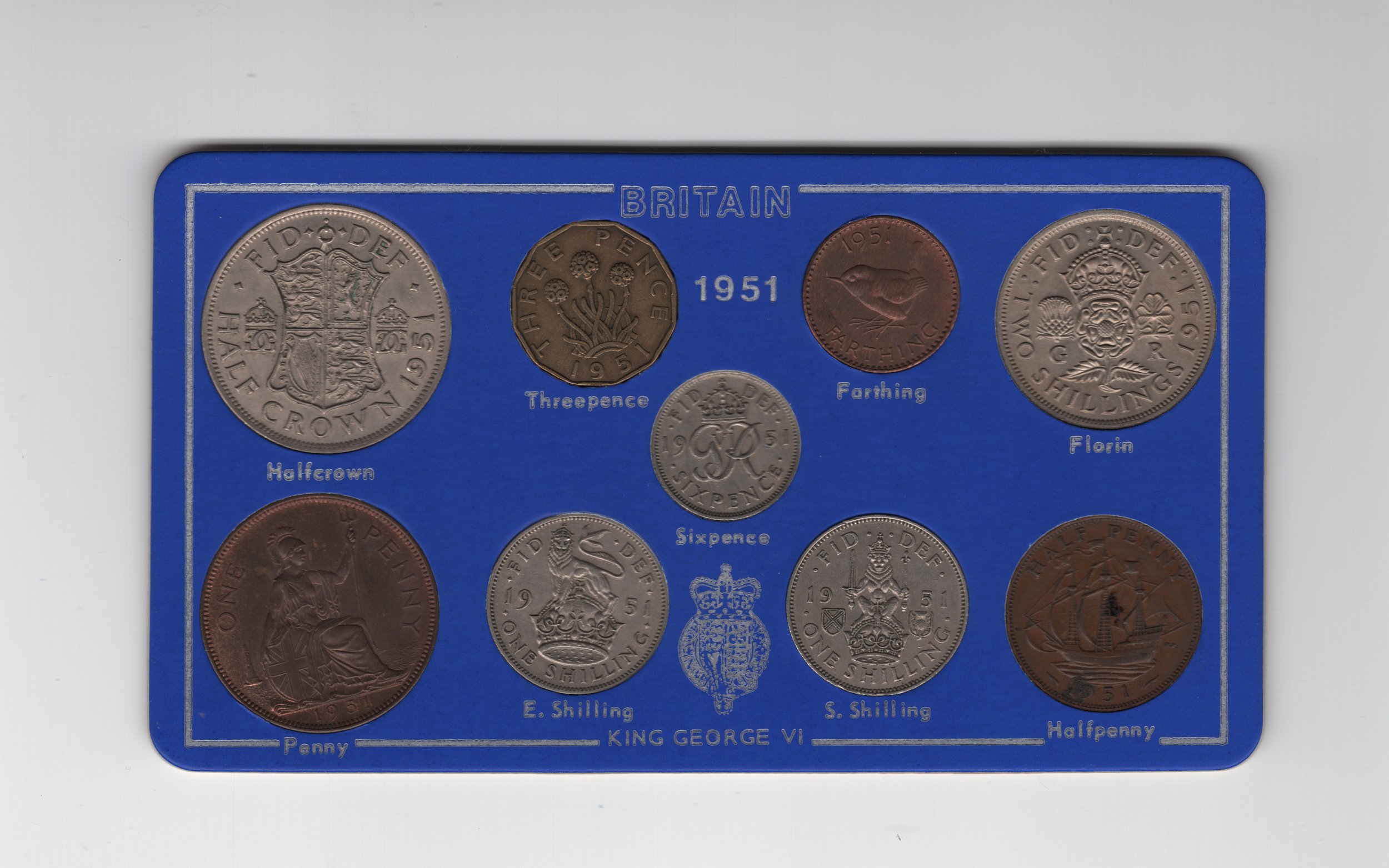 Annual Card Coin Collection 1951 front
