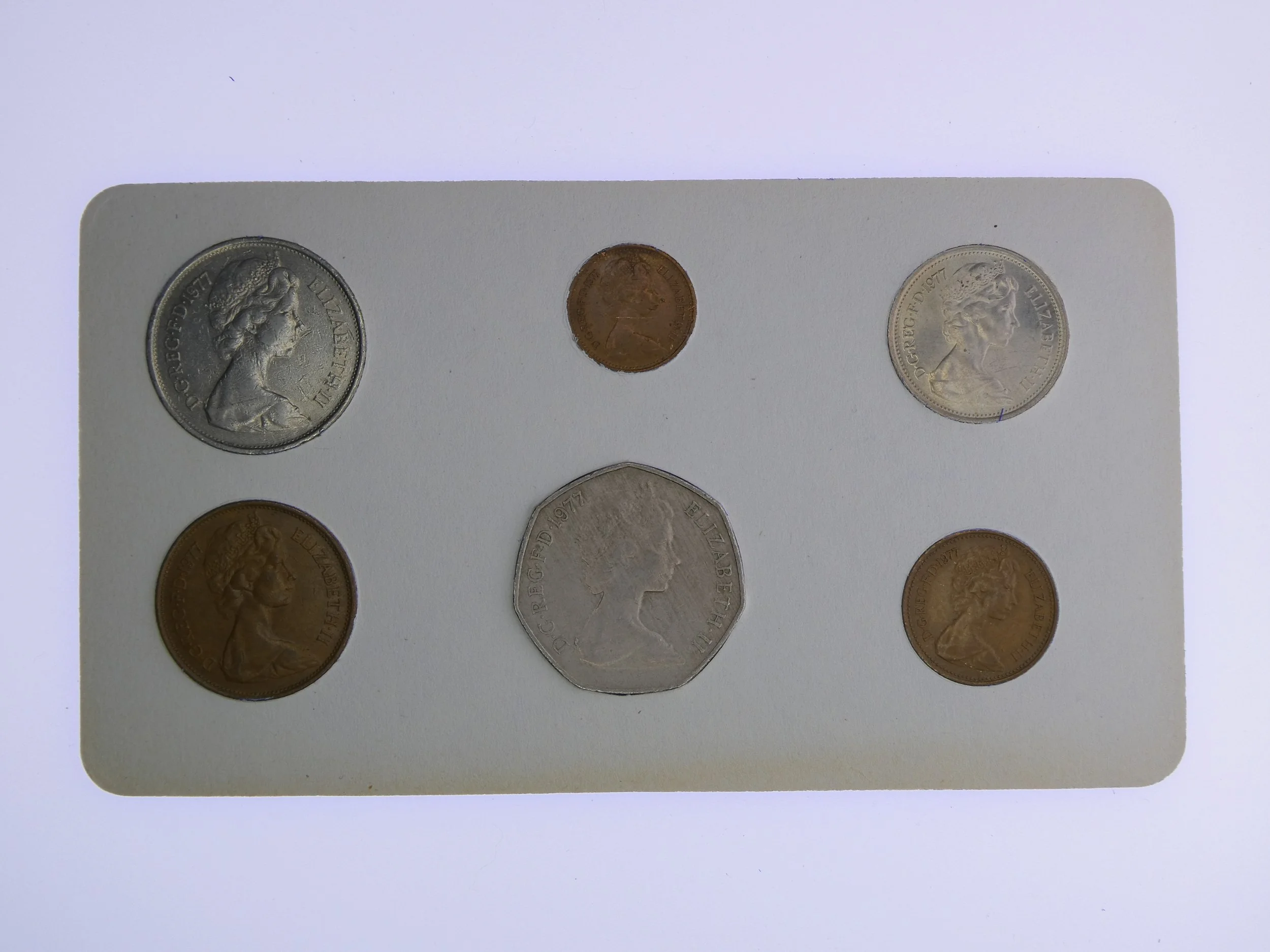 Annual Card Coin Collection 1977 rear