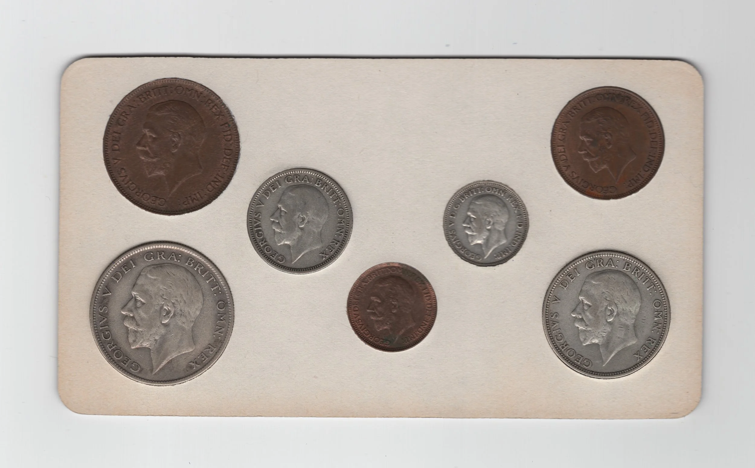 Annual Card Coin Collection 1929 rear