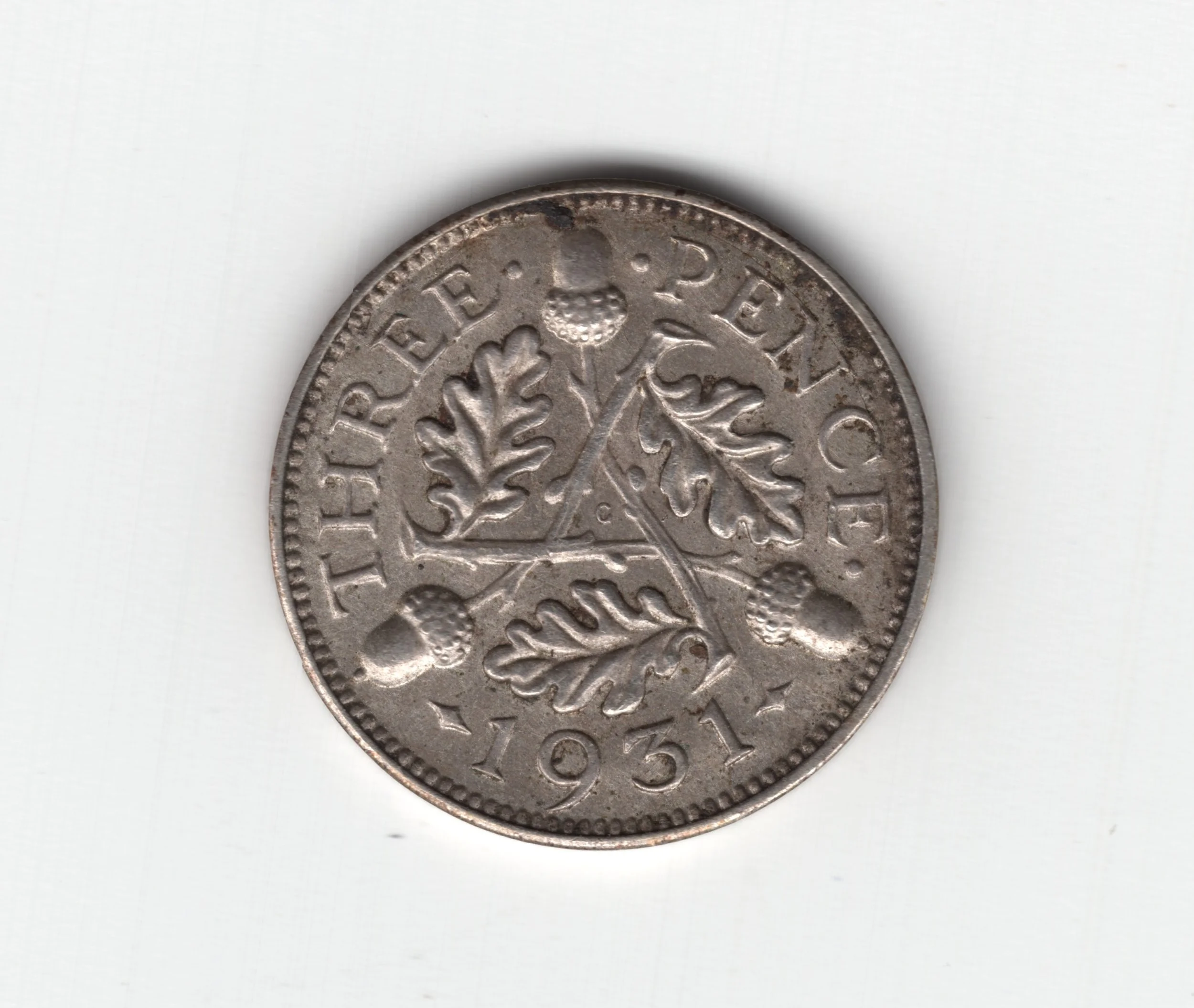Annual Card Coin Collection 1931 silver threepence