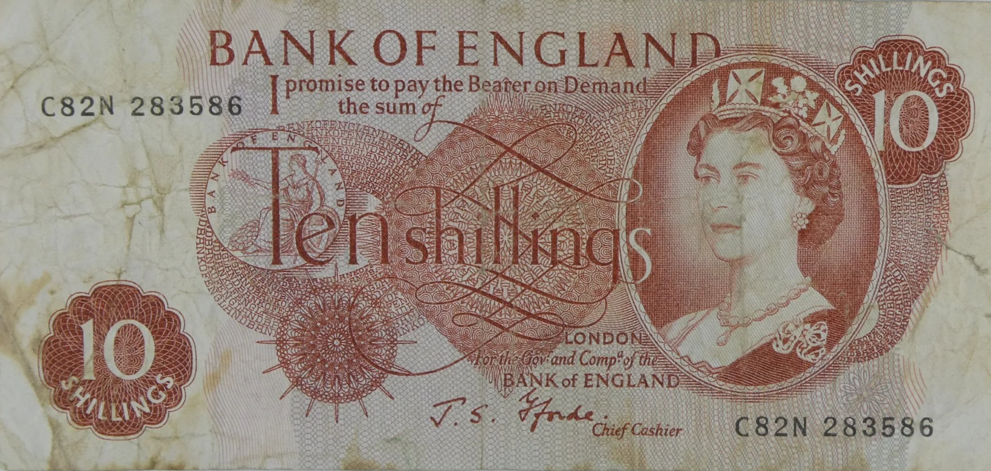 Bank of England Ten Shillings Note