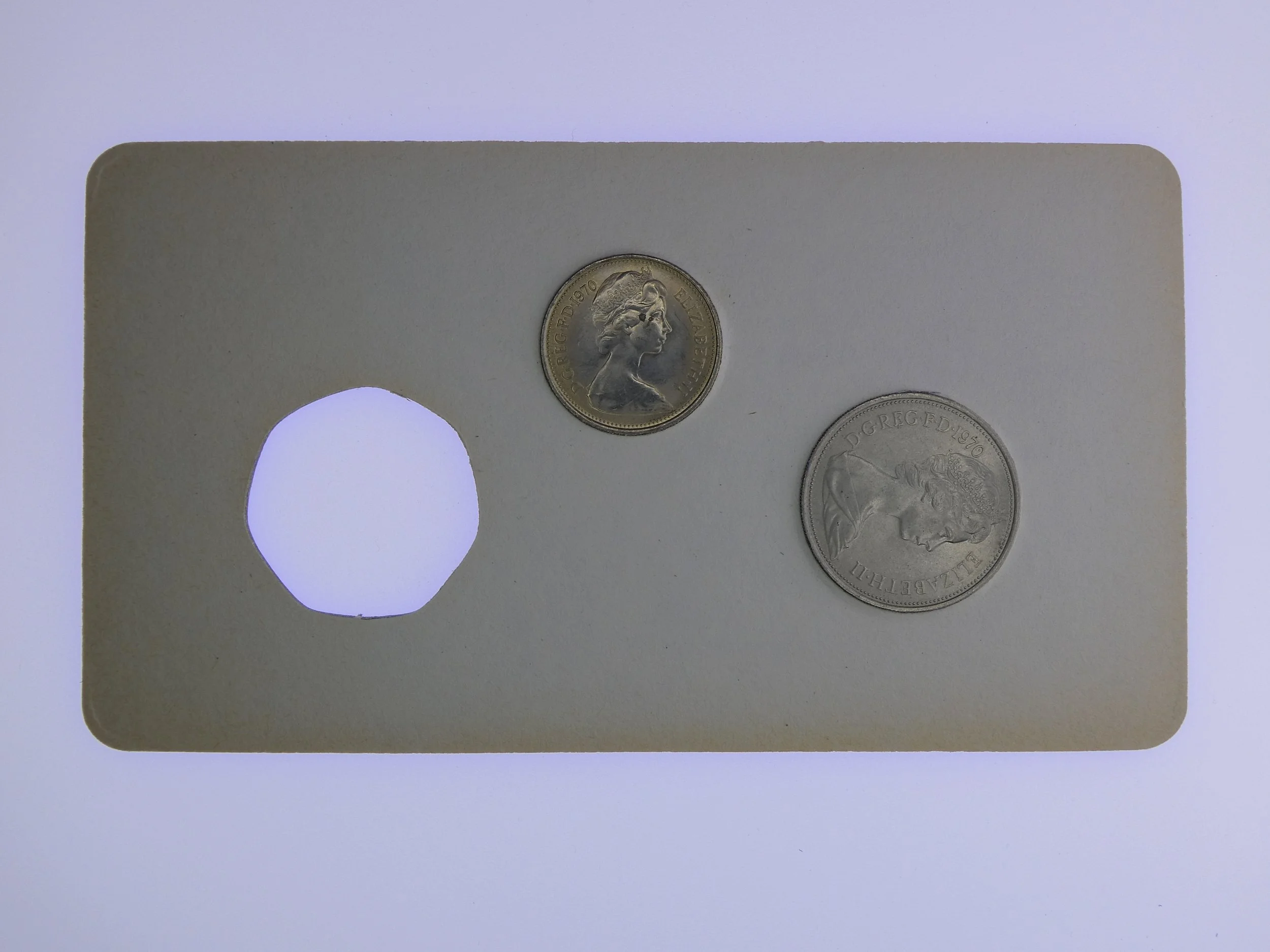Annual Card Coin Collection 1970 rear