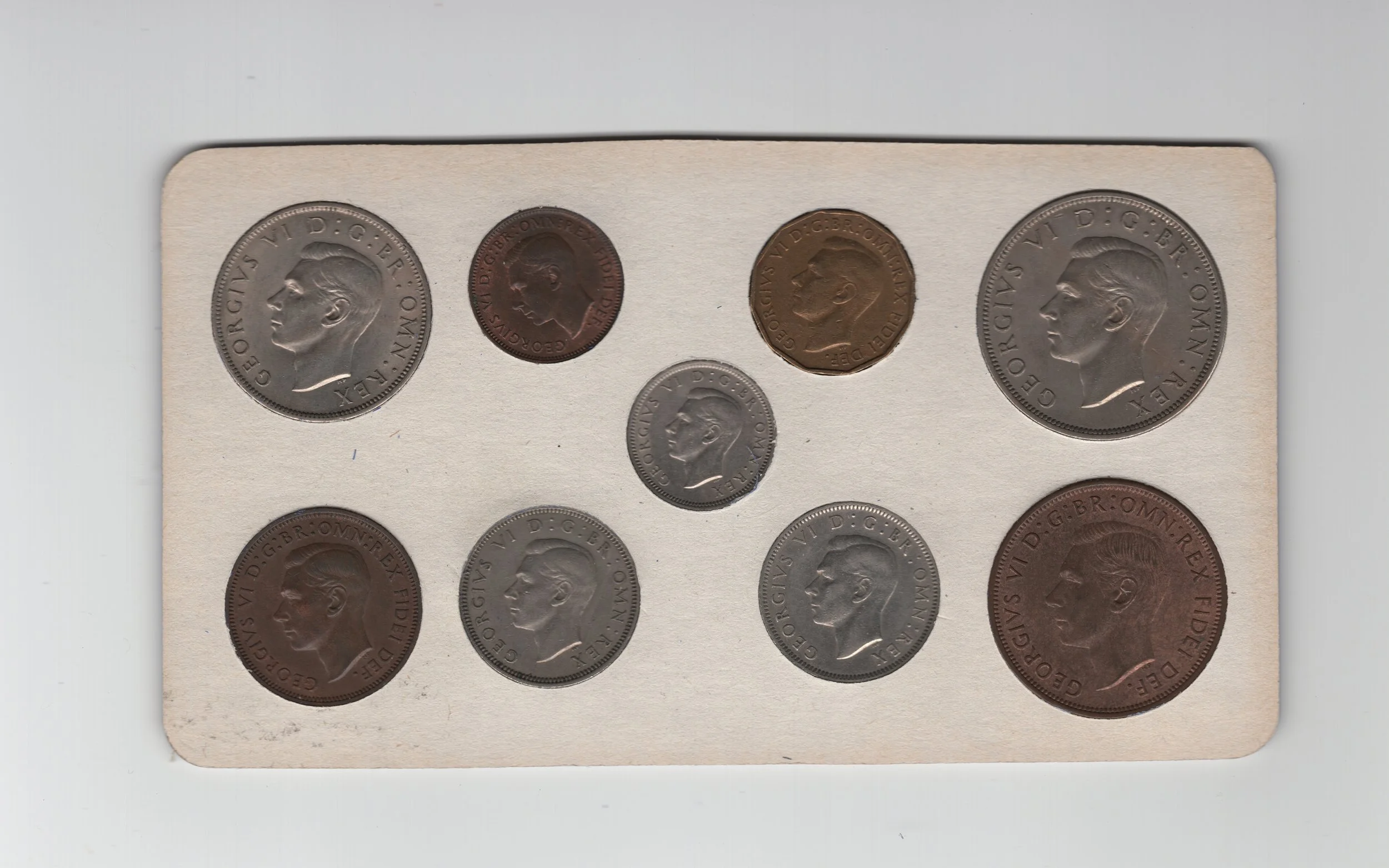 Annual Card Coin Collection 1949 rear