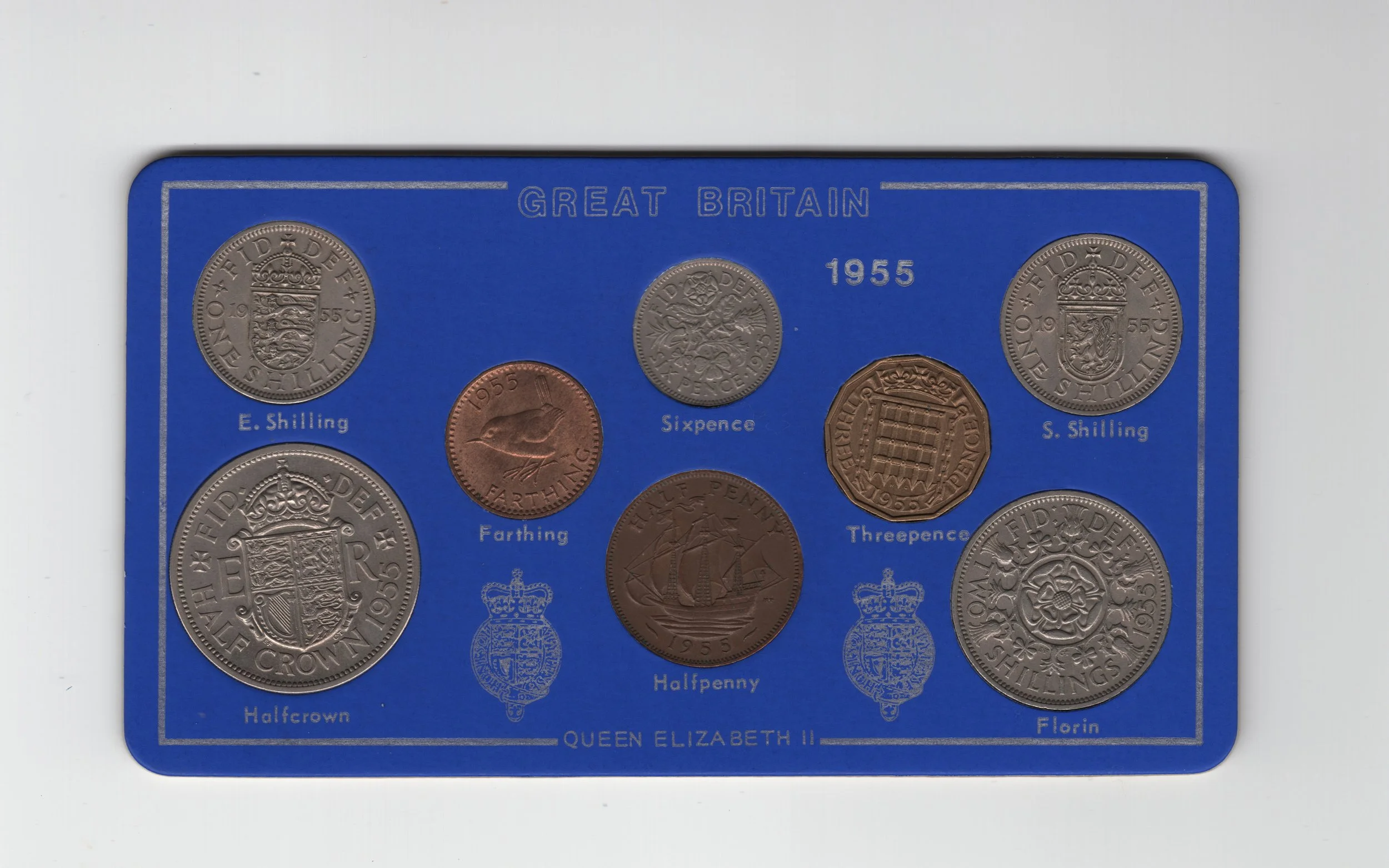 Annual Card Coin Collection 1955 front