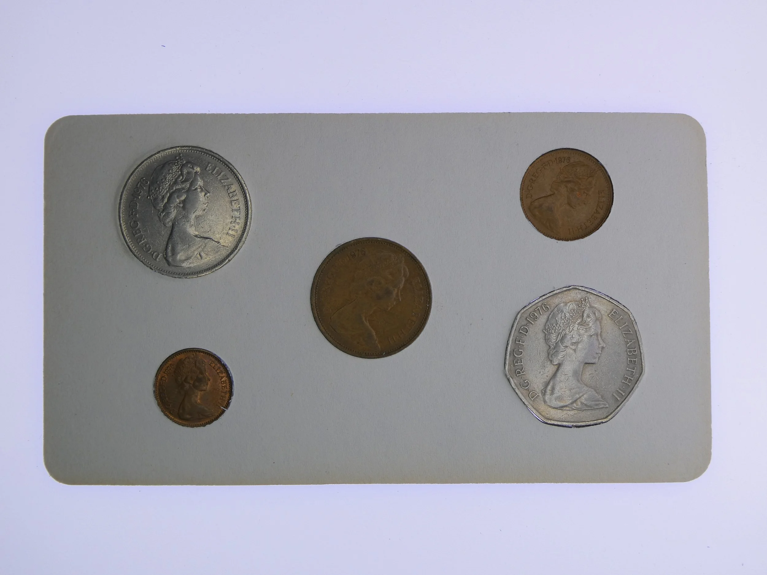 Annual Card Coin Collection 1976 rear