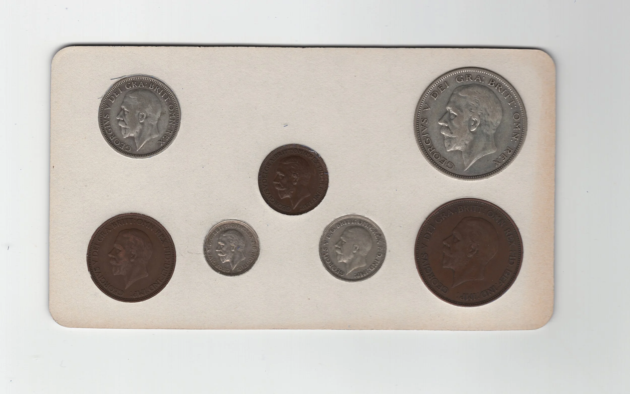 Annual Card Coin Collection 1934 rear