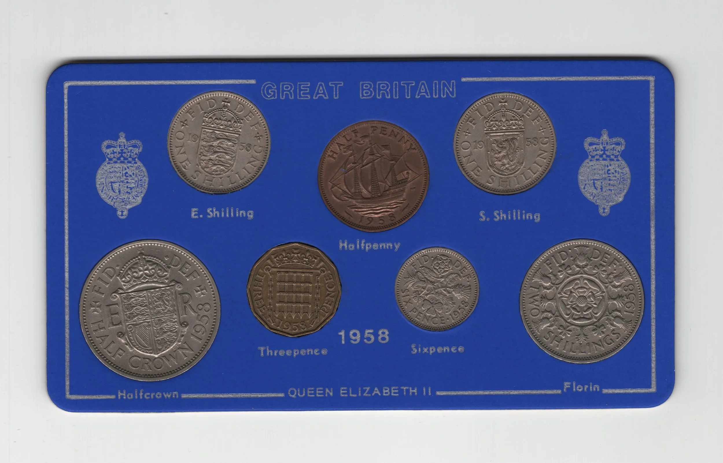 Annual Card Coin Collection 1958 front