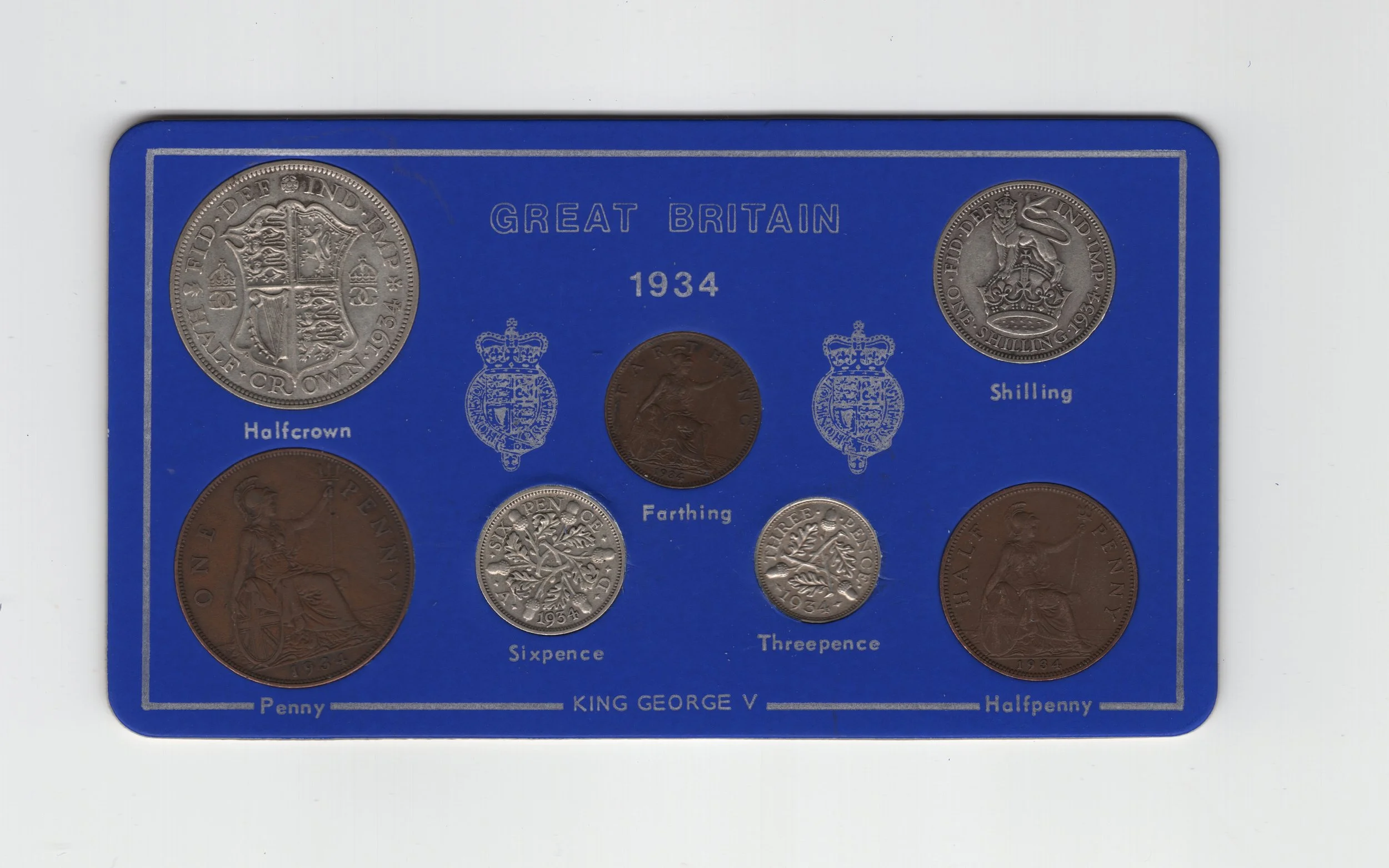 Annual Card Coin Collection 1934 front