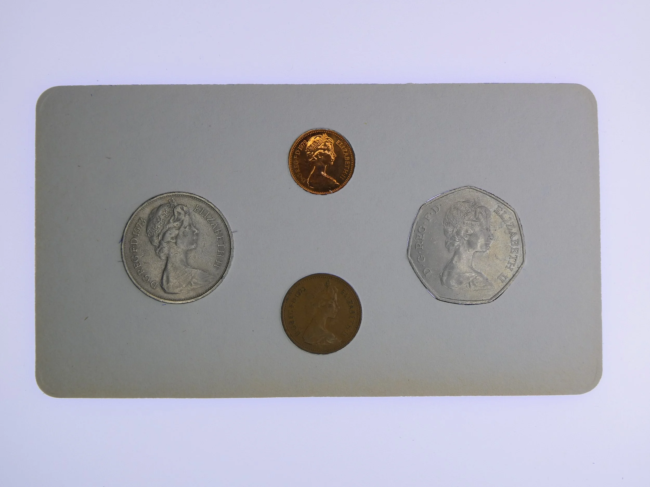 Annual Card Coin Collection 1973 rear