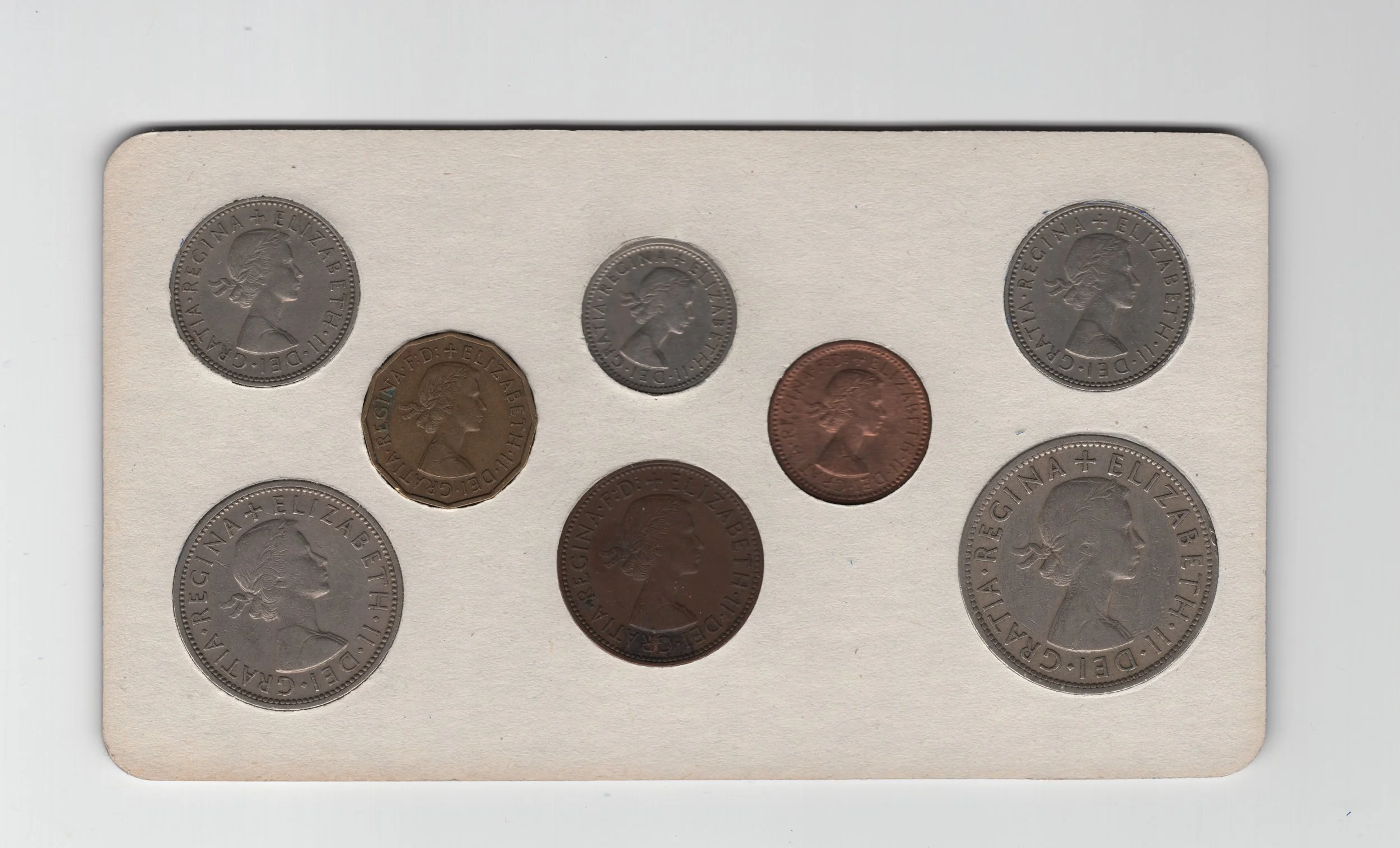 Annual Card Coin Collection 1954 rear