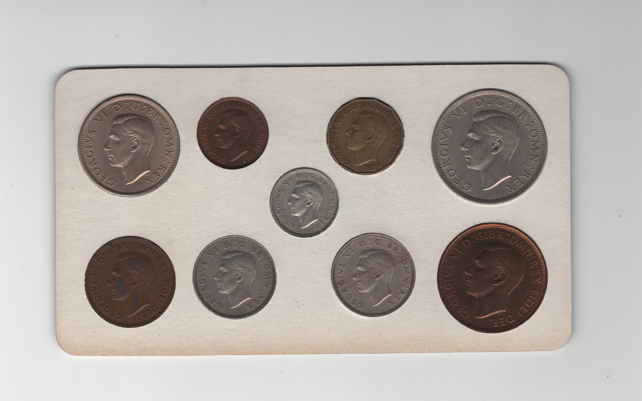 Annual Card Coin Collection 1951 rear