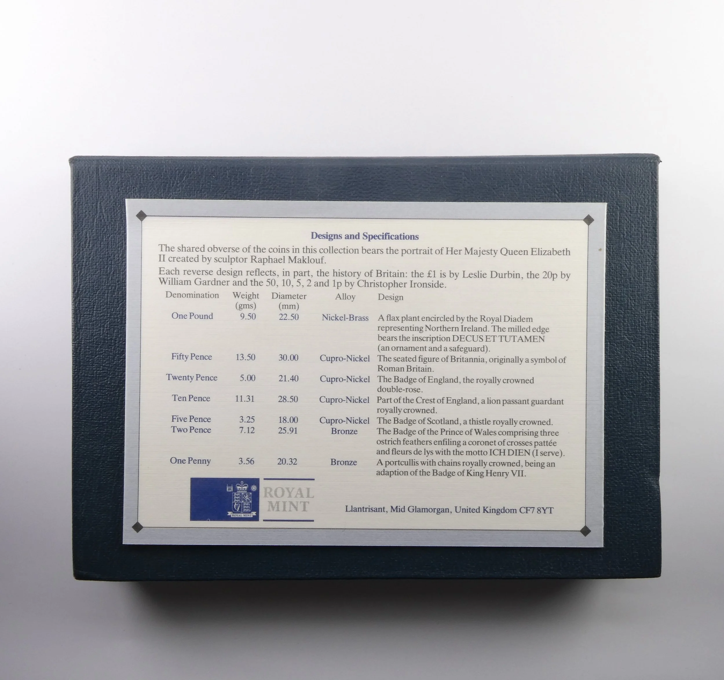 Royal Mint Commemorative Proof Set 1991 contents description
