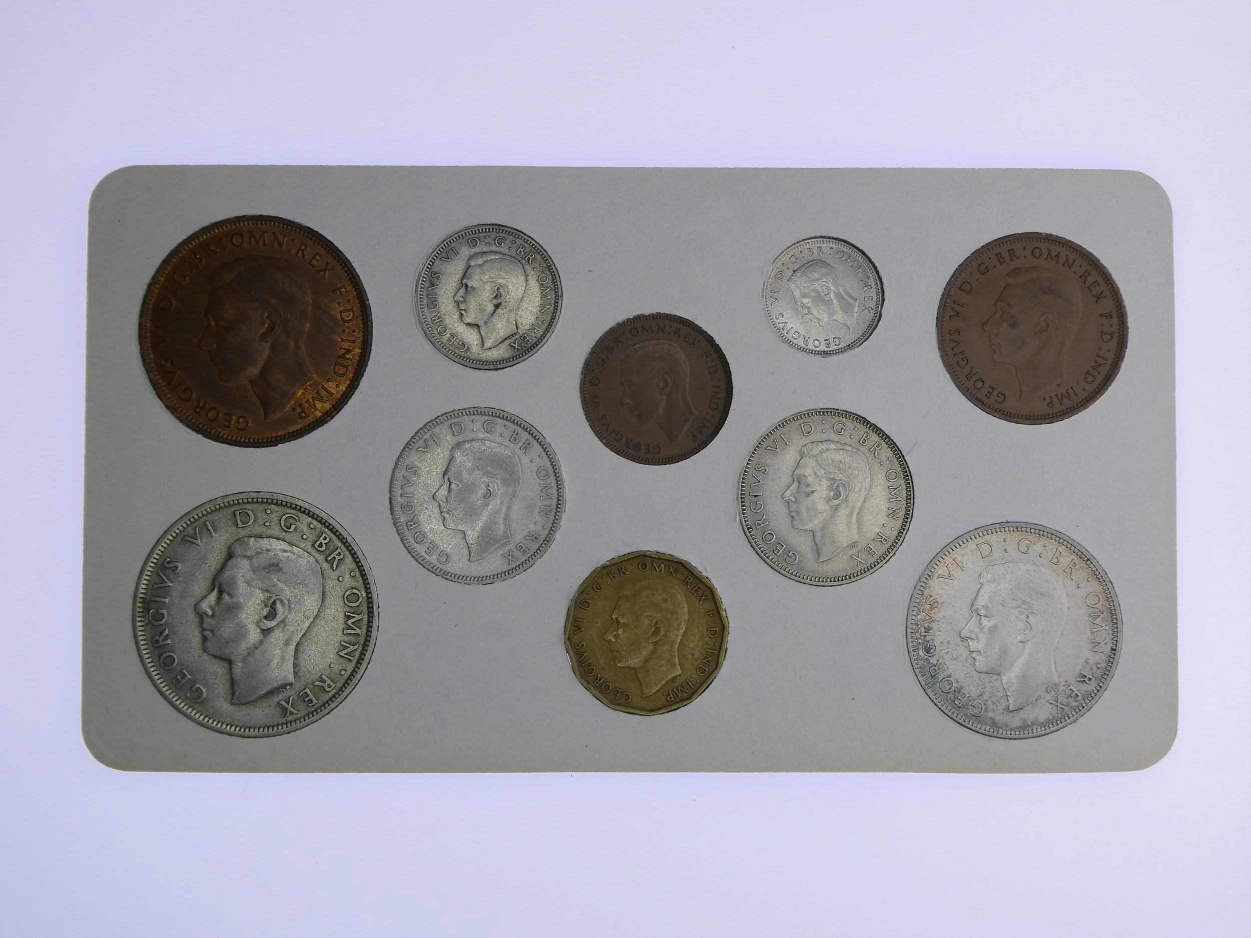 Annual Card Coin Collection 1938 rear