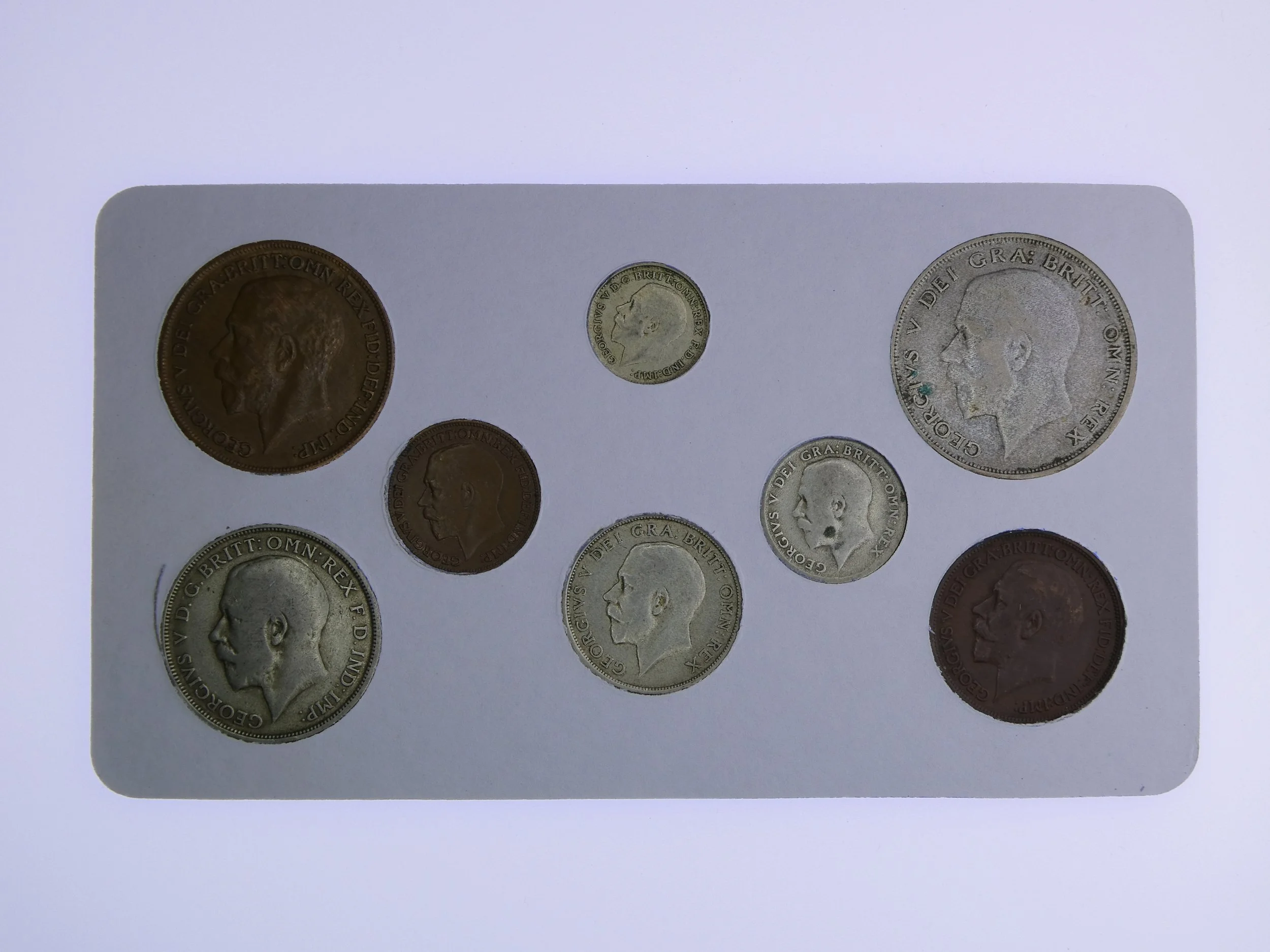 Annual Card Coin Collection 1920 rear