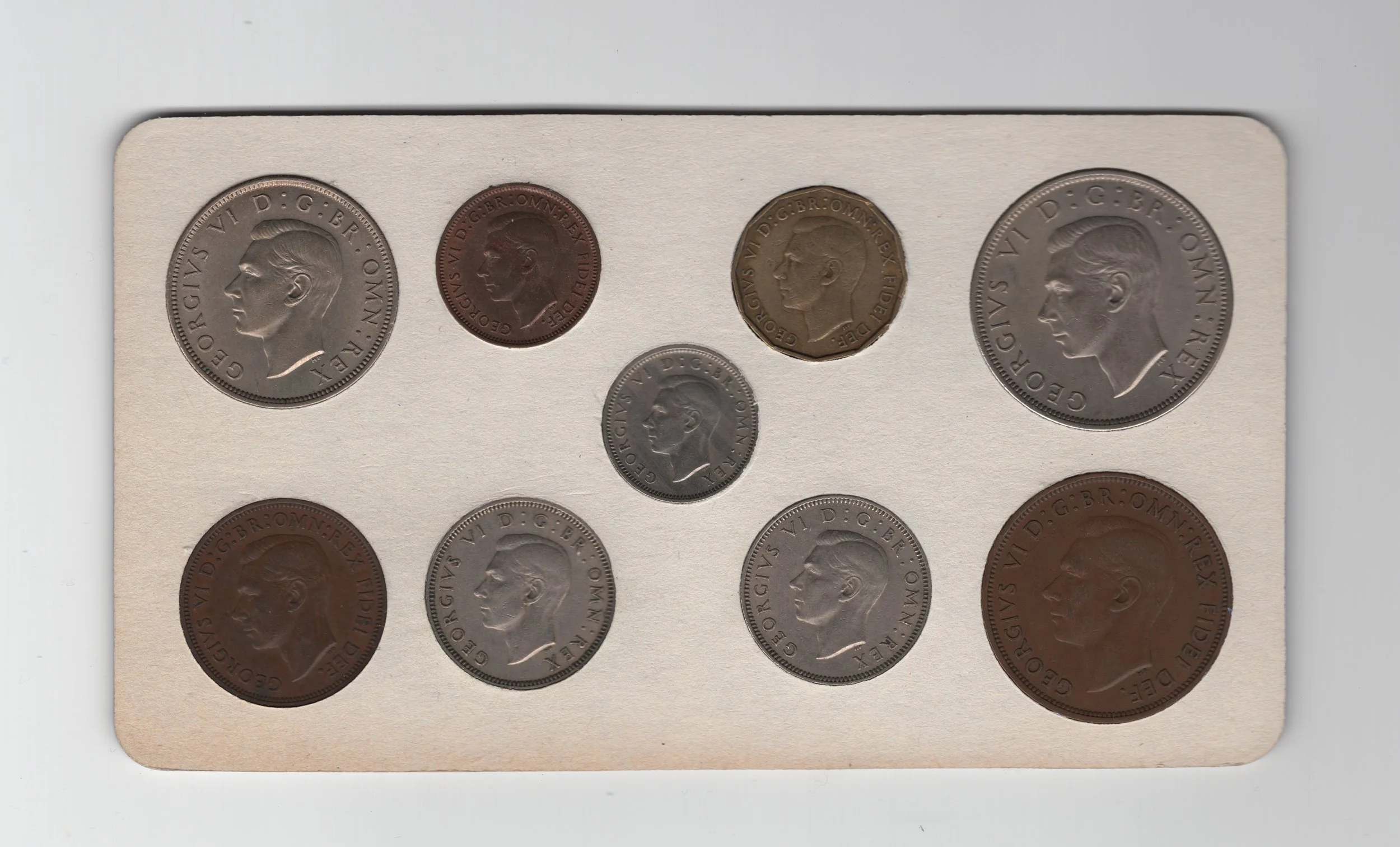 Annual Card Coin Collection 1950 rear
