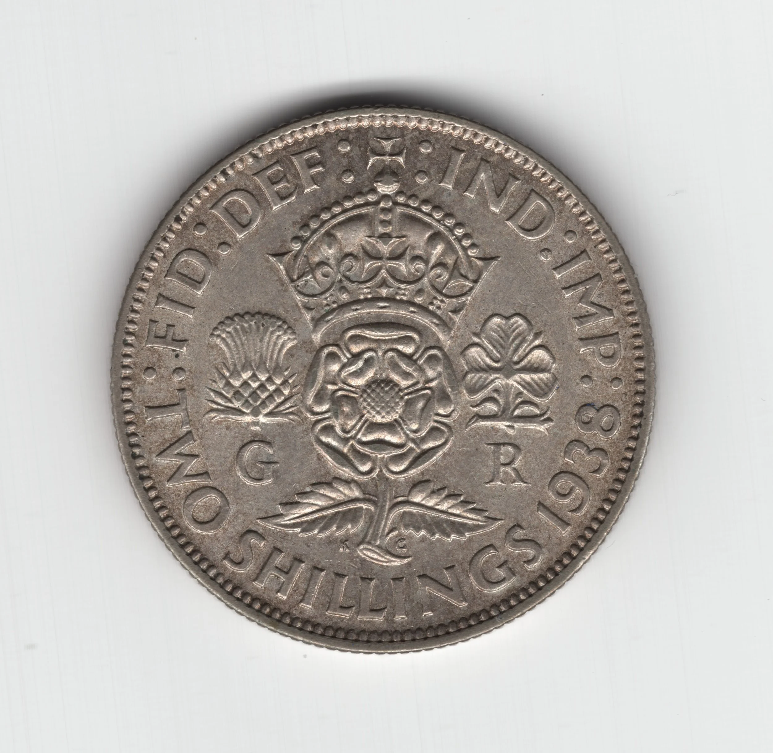 Annual Card Coin Collection 1938 two shillings