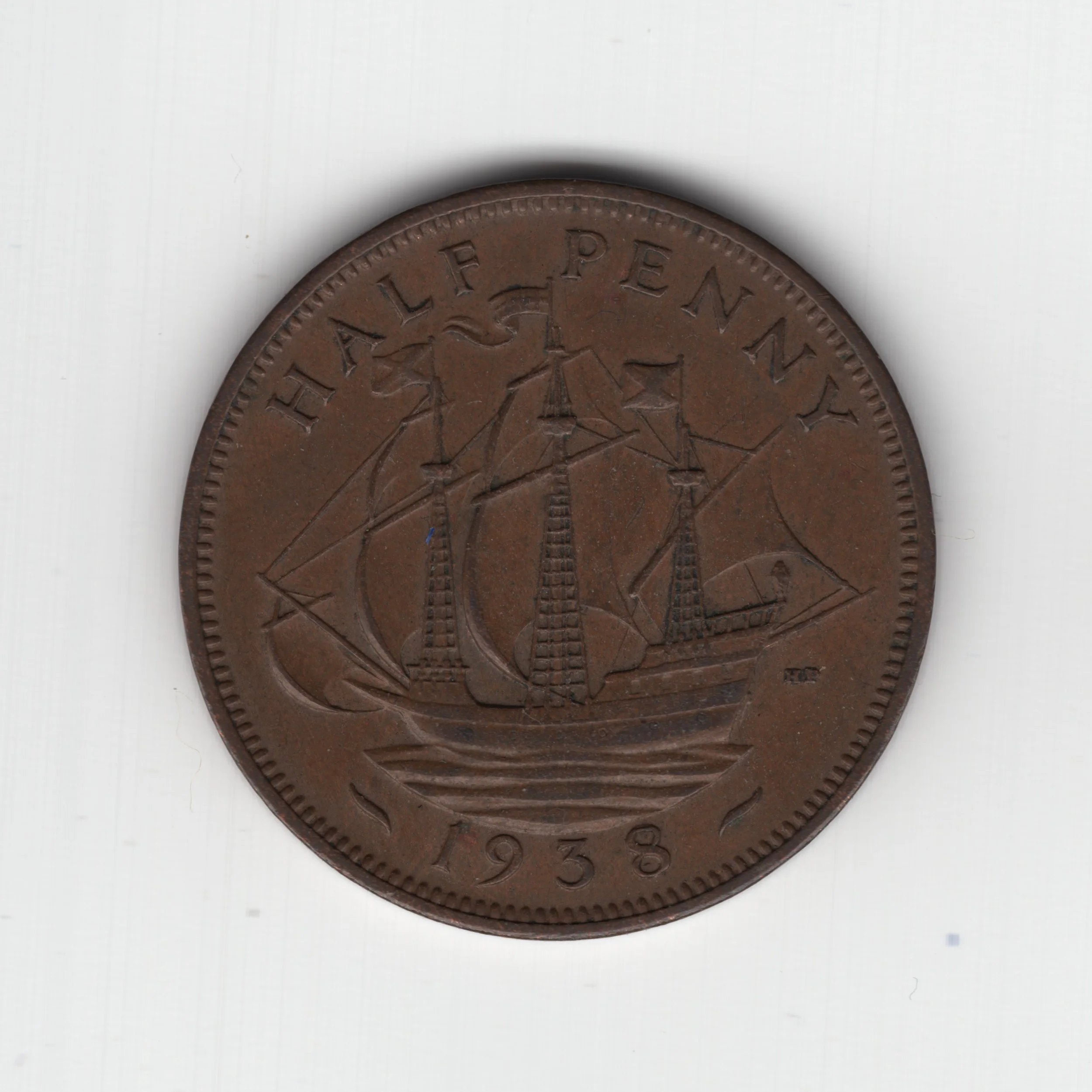 Annual Card Coin Collection 1938 halfpenny