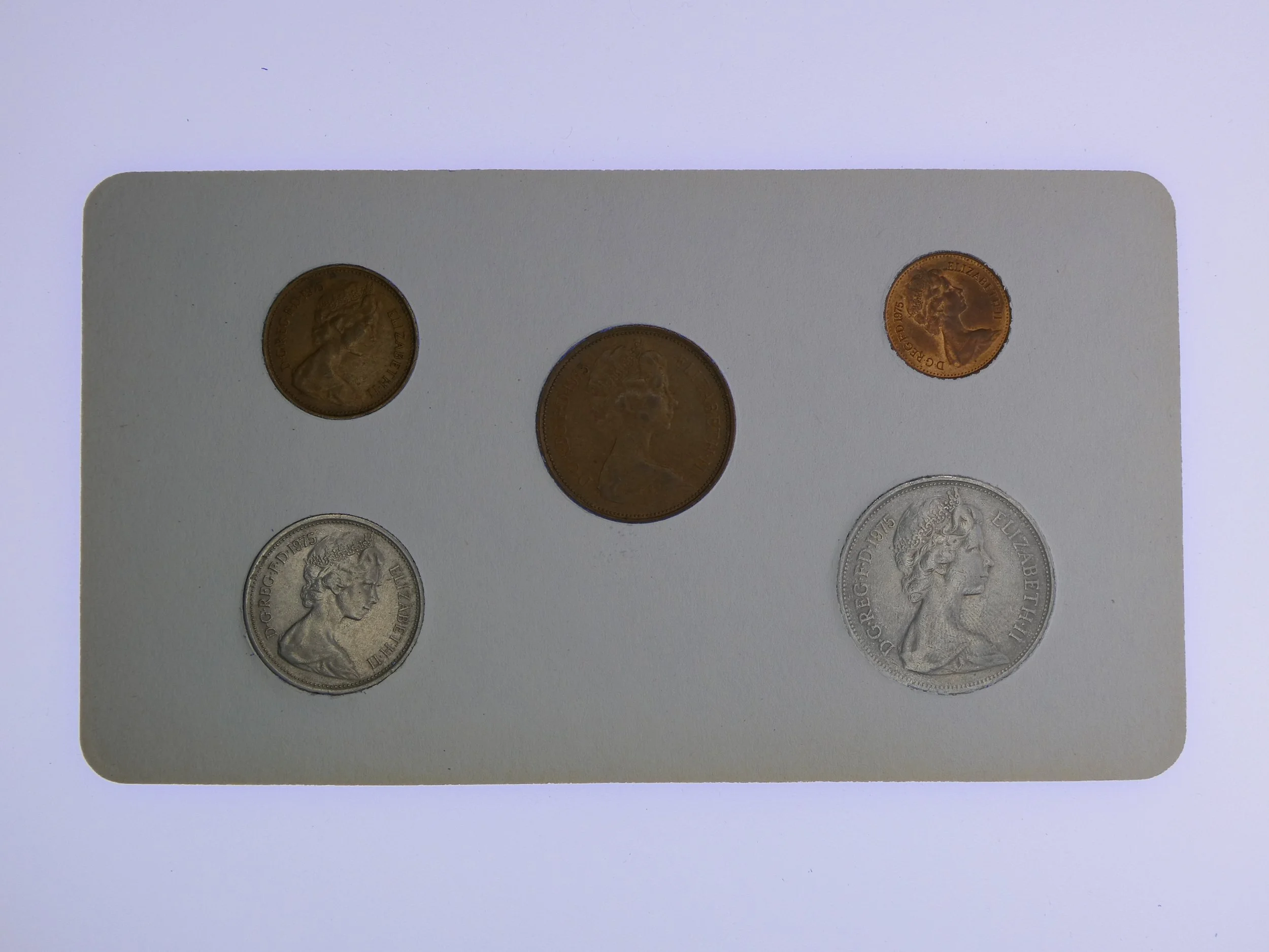 Annual Card Coin Collection 1975 rear