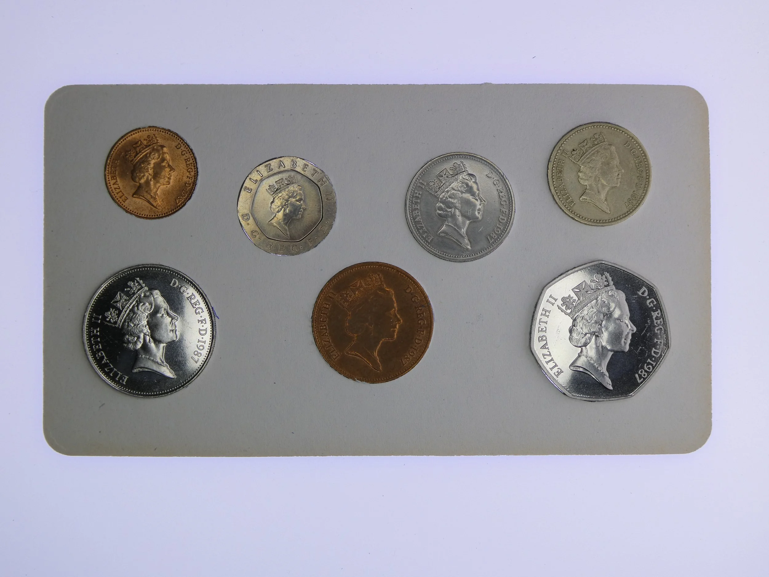 Annual Card Coin Collection 1987 rear