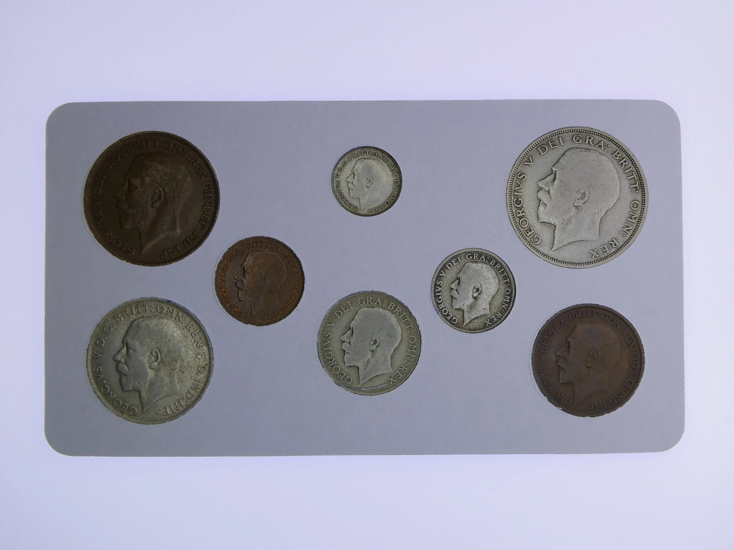 Annual Card Coin Collection 1921 rear