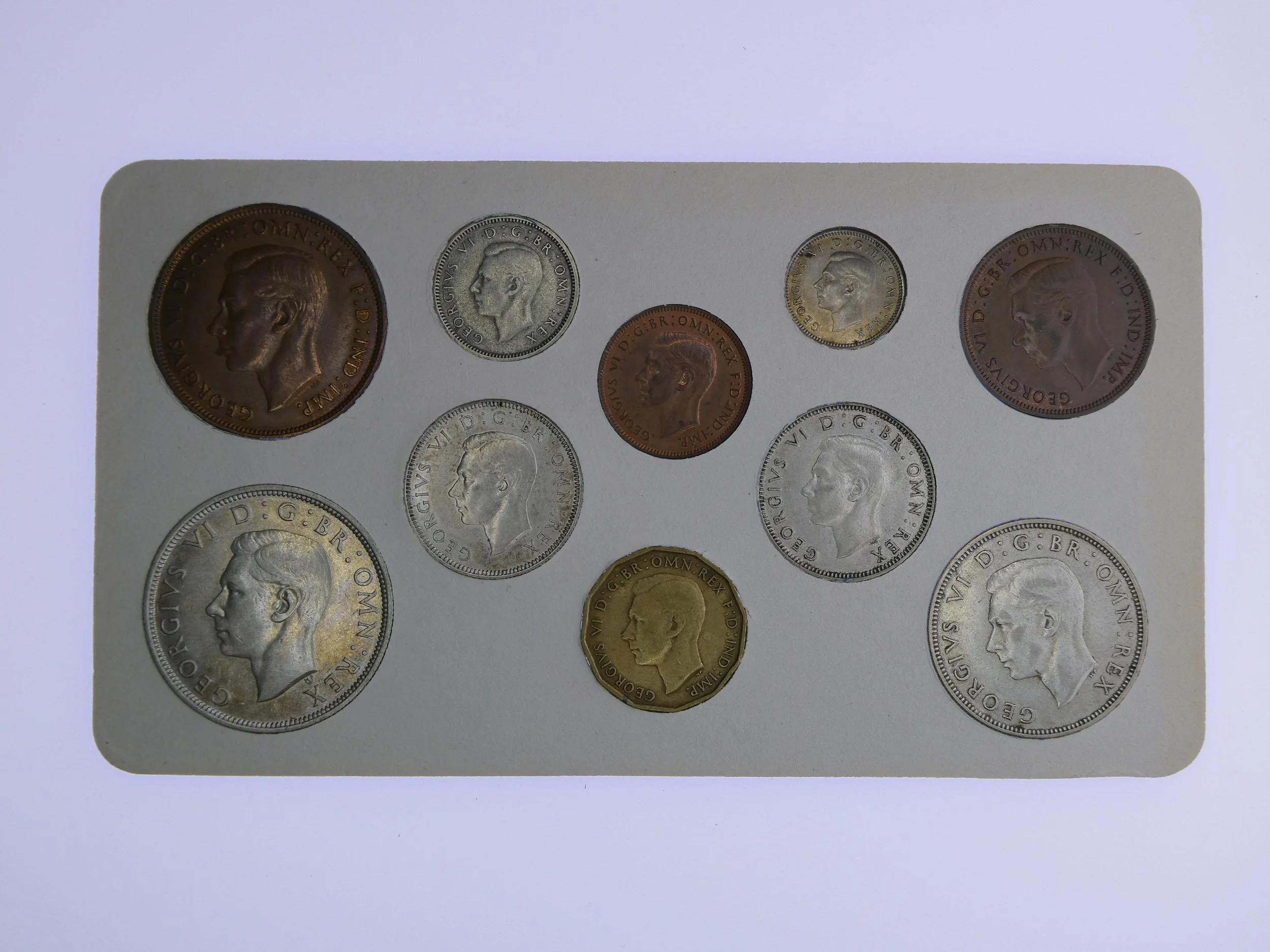 Annual Card Coin Collection 1939 rear