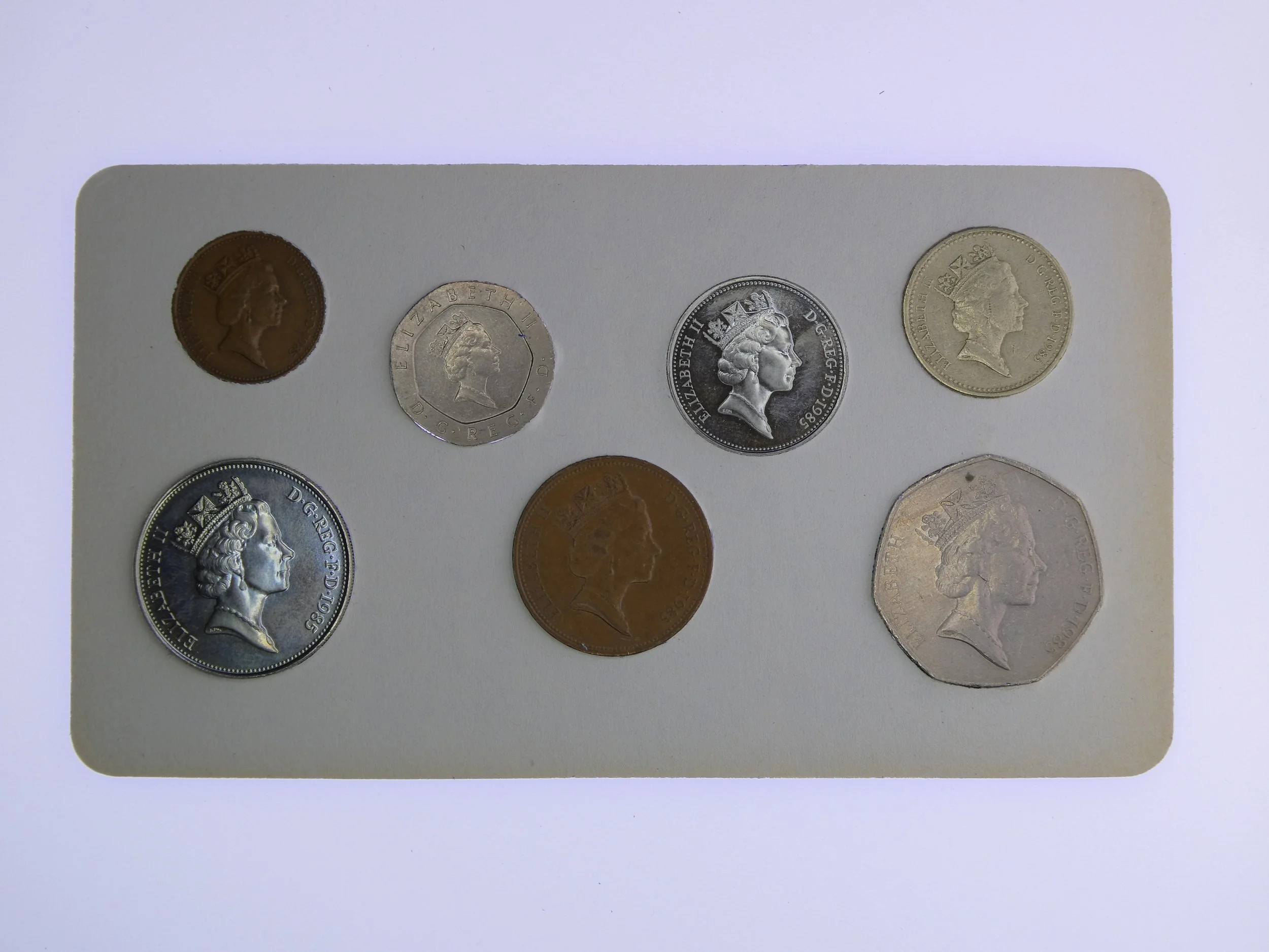 Annual Card Coin Collection 1985 rear