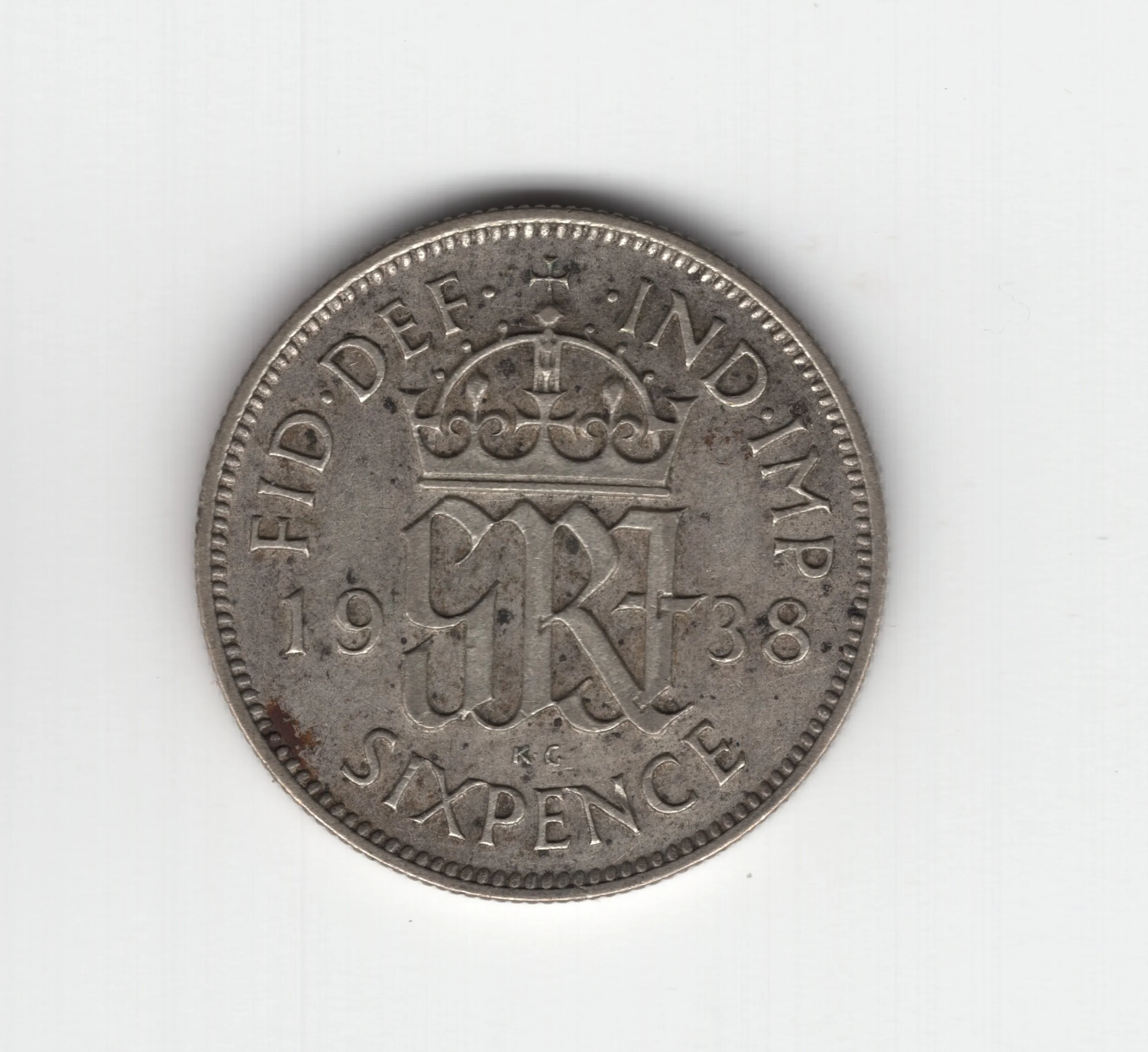 Annual Card Coin Collection 1938 sixpence