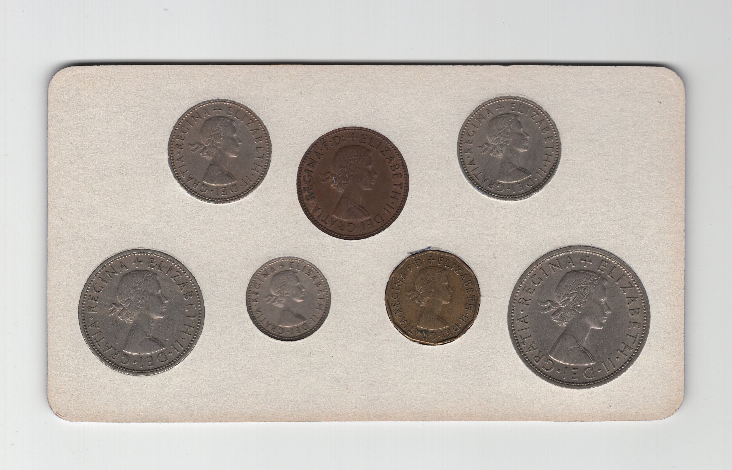 Annual Card Coin Collection 1958 rear