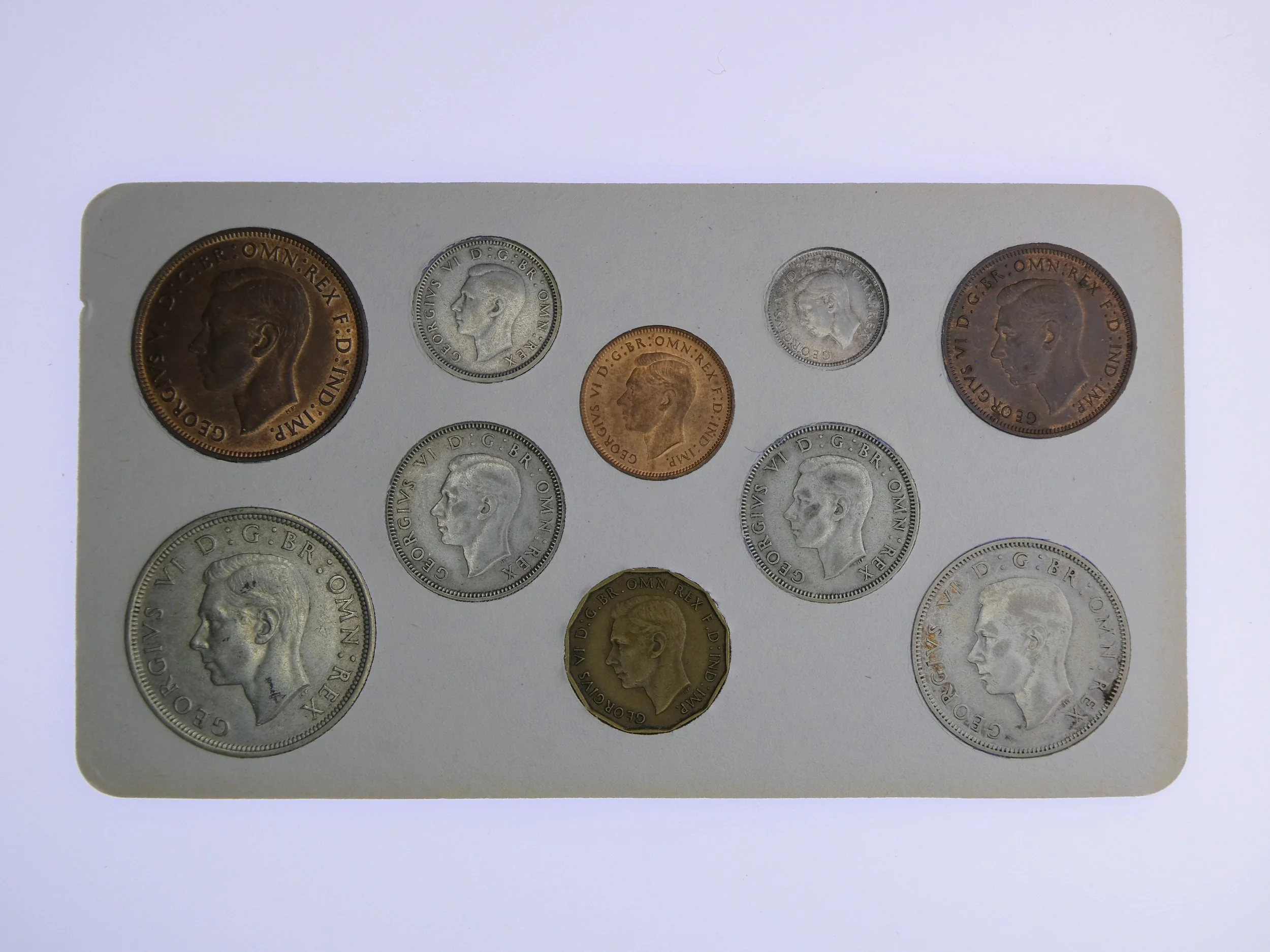 Annual Card Coin Collection 1937 rear