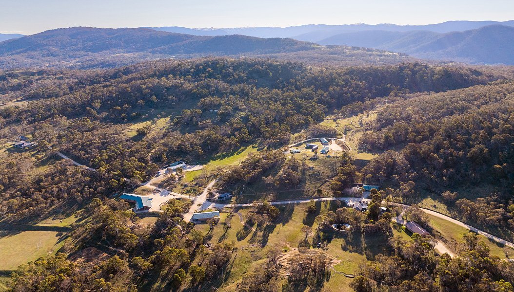 Aerial view of the Snowy Mountains landscape recognising Ngarigo Country.