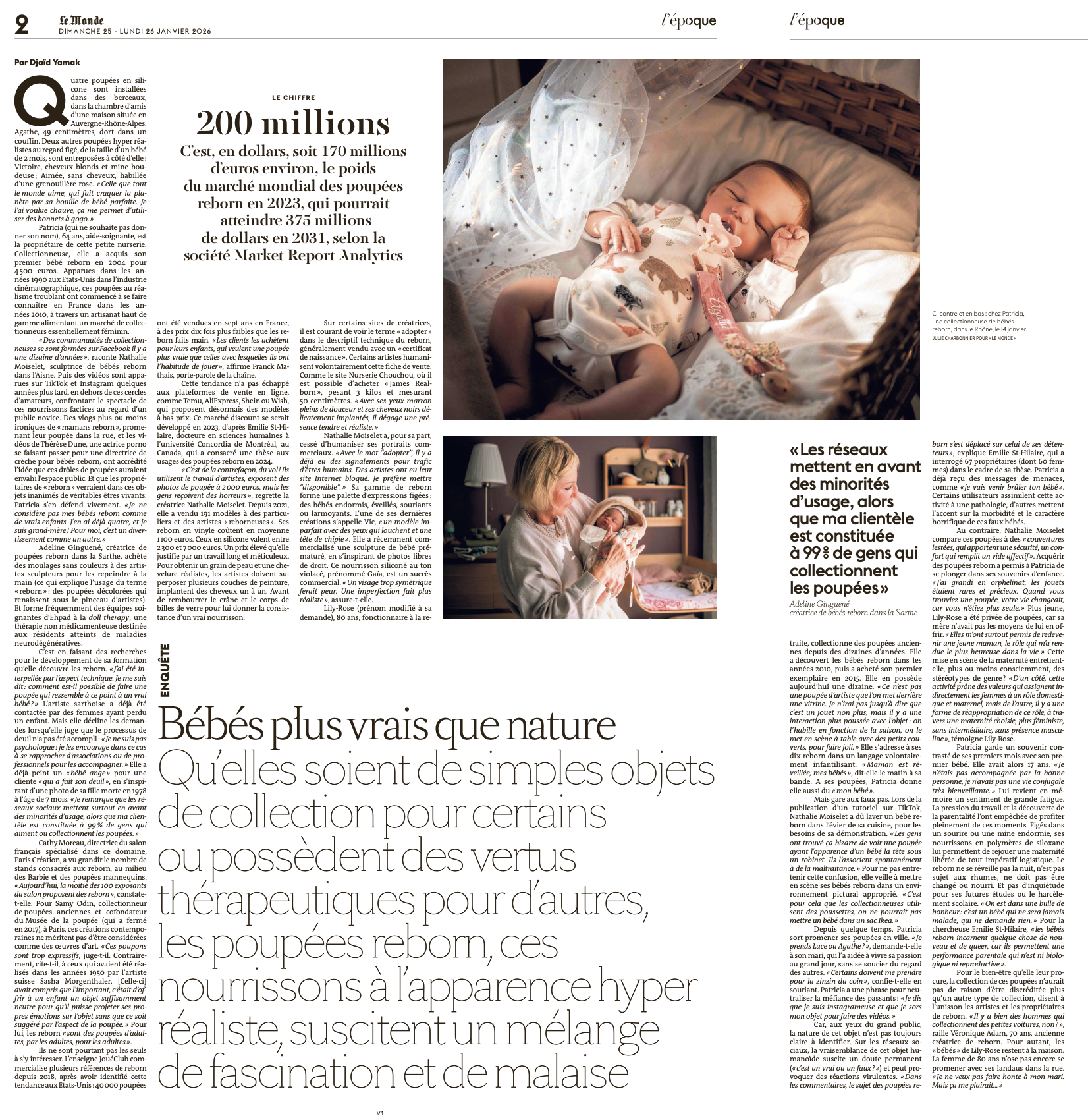 Reportage "Bébés Reborn" - Le Monde