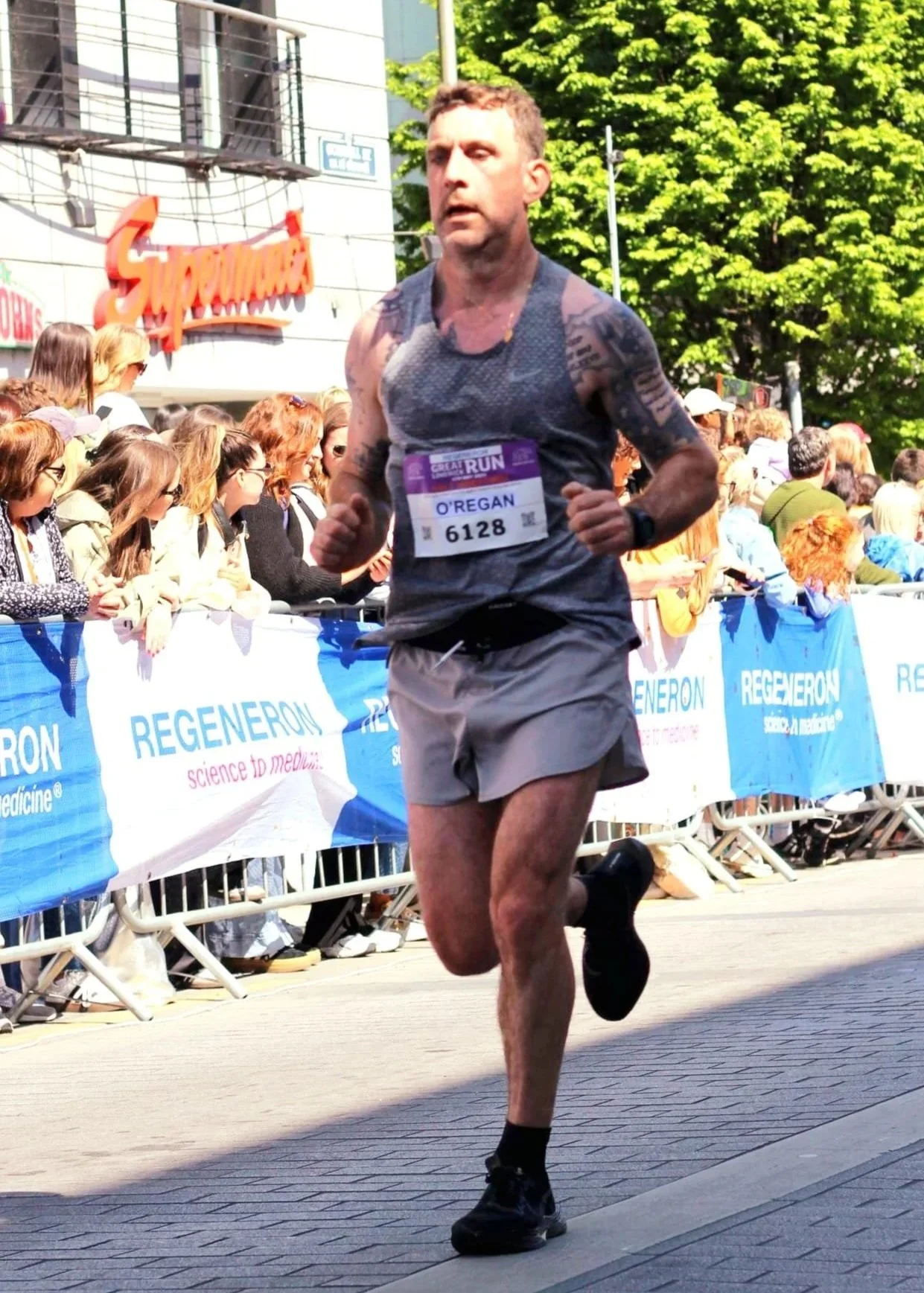 Fergal running a road race