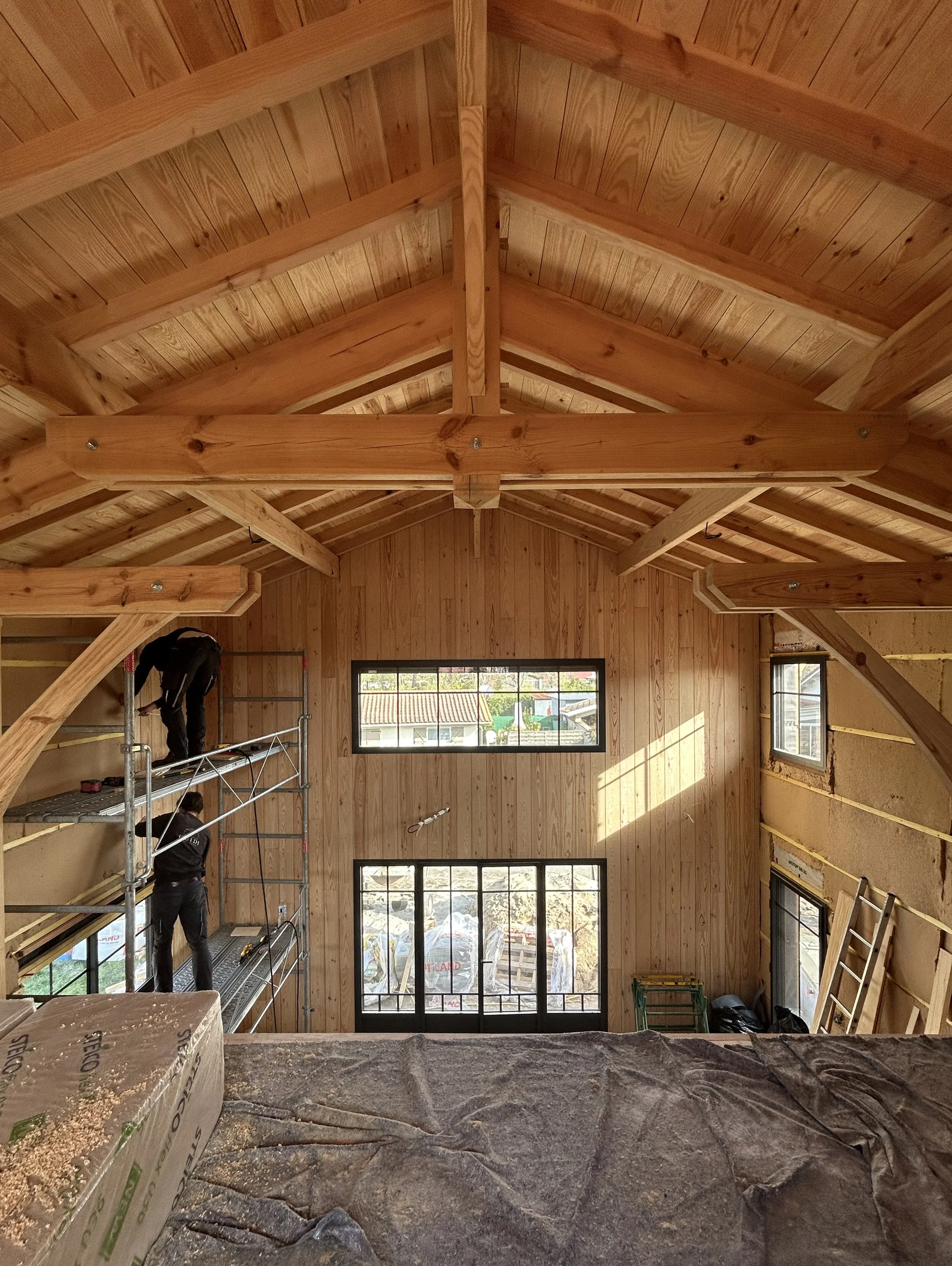 maisons bois Guidi  Andernos , charpentier traditionel 