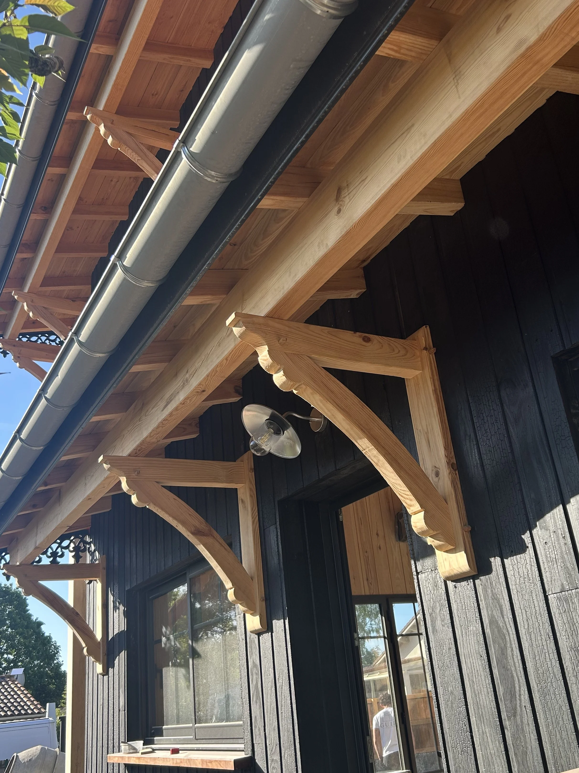 bois brulé, maisons bois à le Porge 