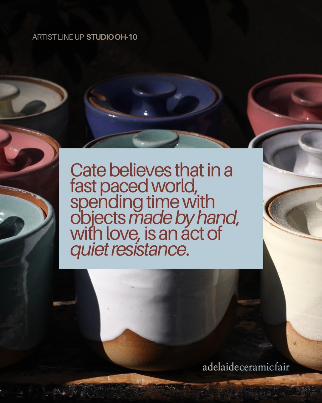 Studio OH-10 (aka Cate Oaten-Hepworth) is a compulsive maker and a homebody. Creating ceramic pieces that are thoughtfully designed to be used daily with the hope they will bring some joy to your routine is her favourite way to spend her time. 

Usin