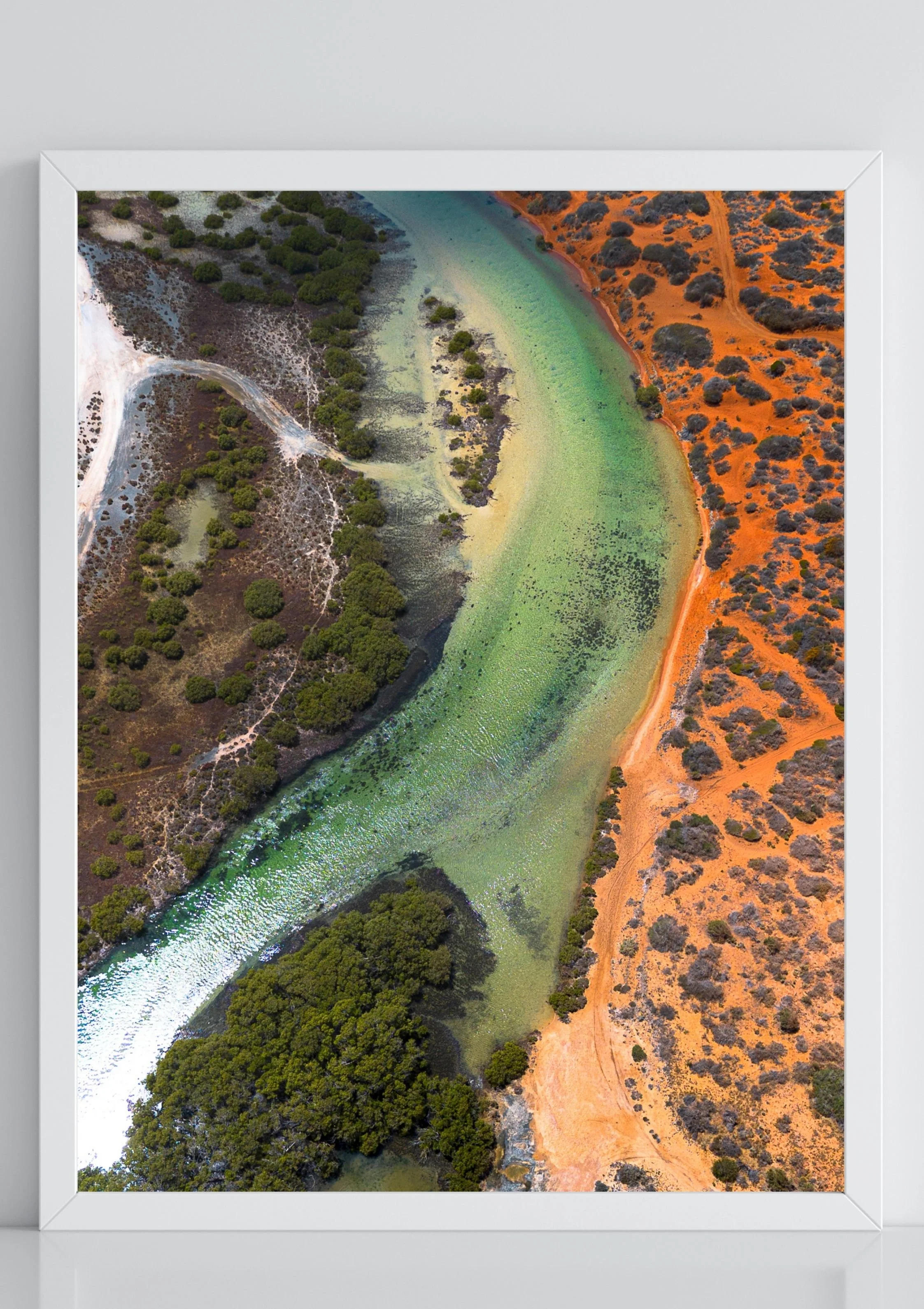 Framed photograph of Little Lagoon Creek in Shark Bay, WA
