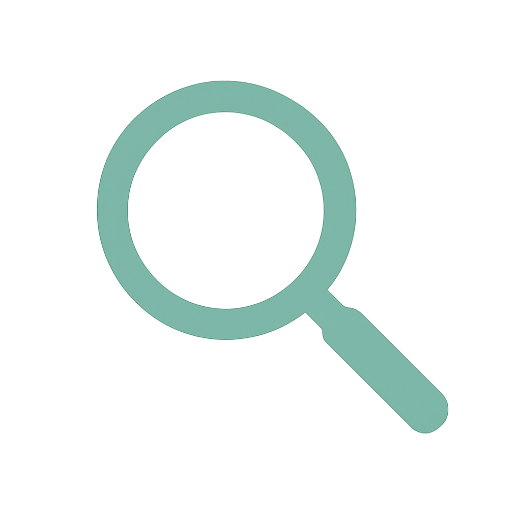 Magnifying glass icon.