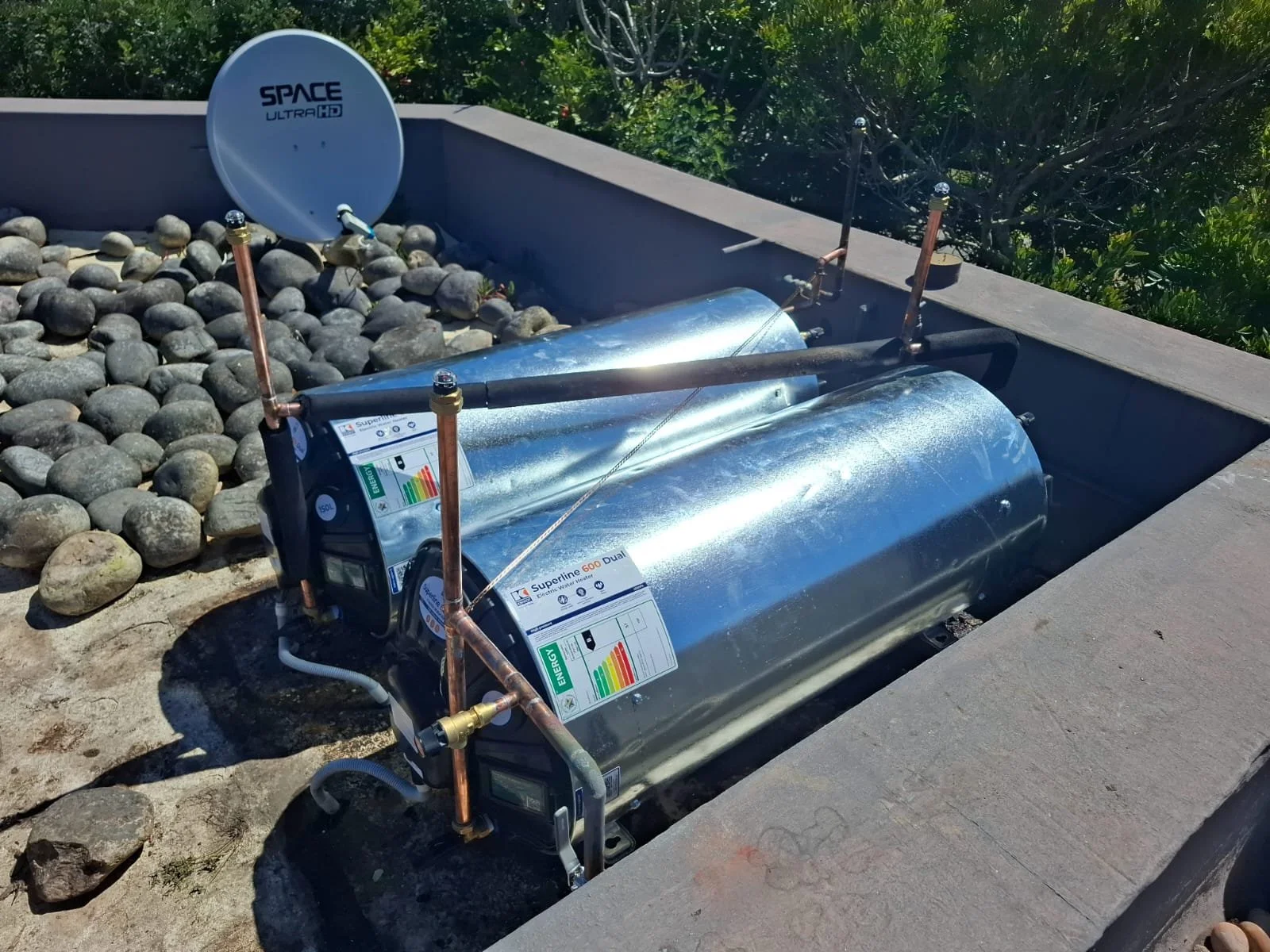 New geyser installation Whale Rock Beach 😎