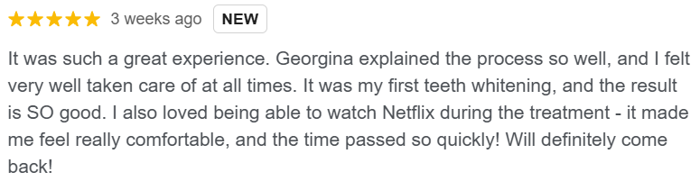 5 star google review